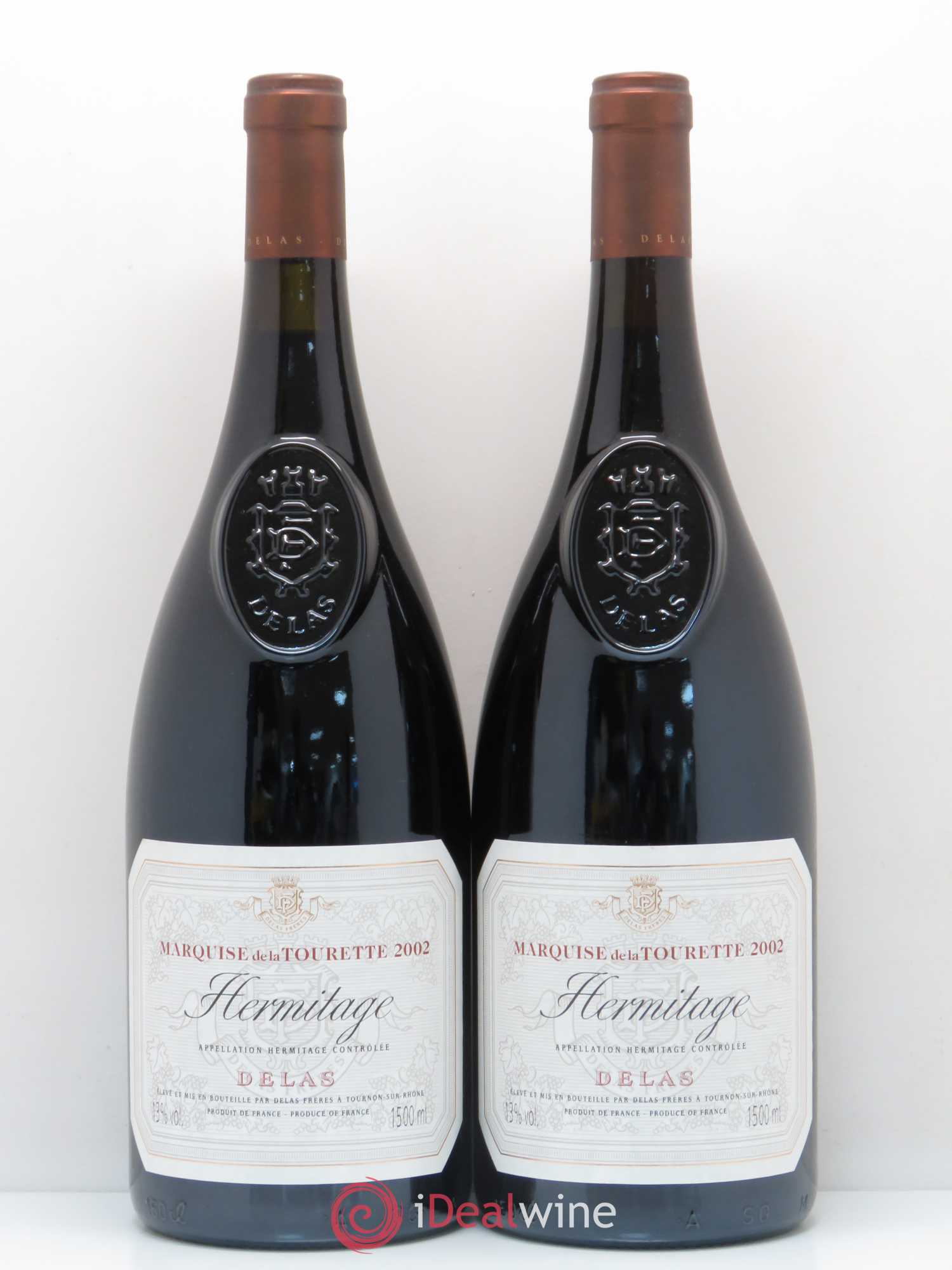 Hermitage Marquise de la Tourette Delas Frères 2002 - Lot de 2 magnums - 0