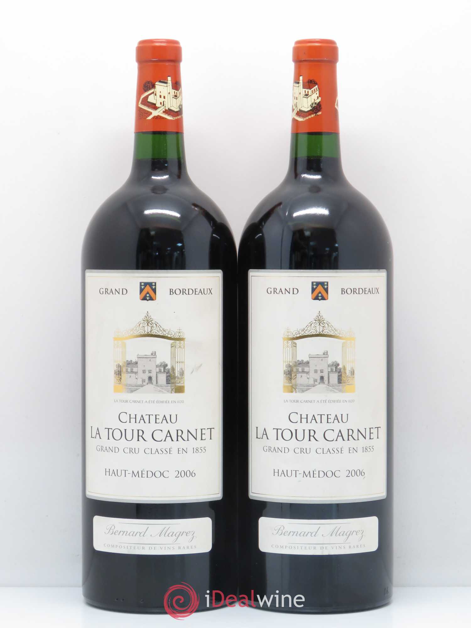 Château la Tour Carnet 4ème Grand Cru Classé 2006 - Lot de 2 magnums - 0