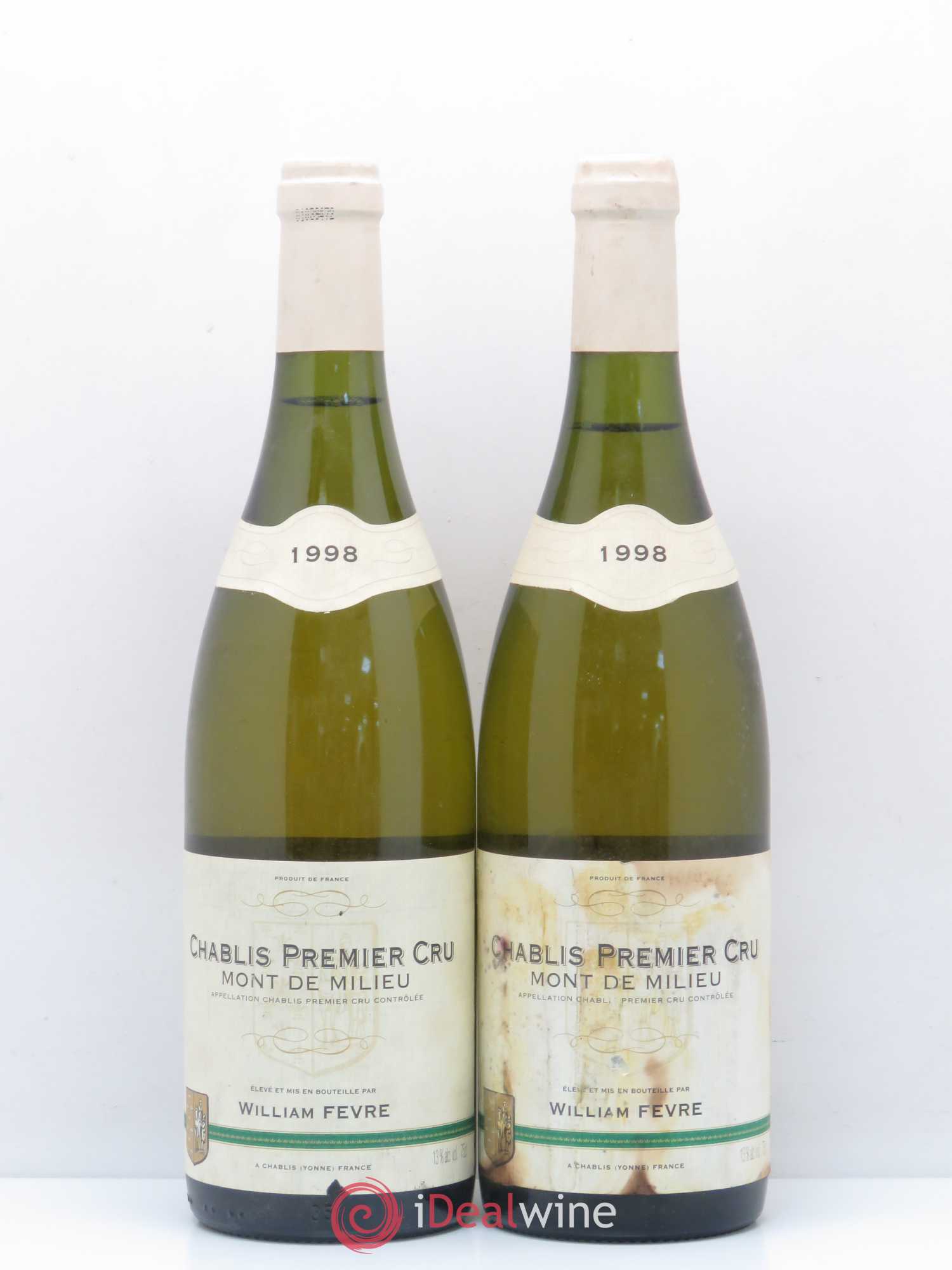 Chablis 1er Cru Mont de Milieu William Fèvre 1998 - Lot de 2 bouteilles - 0