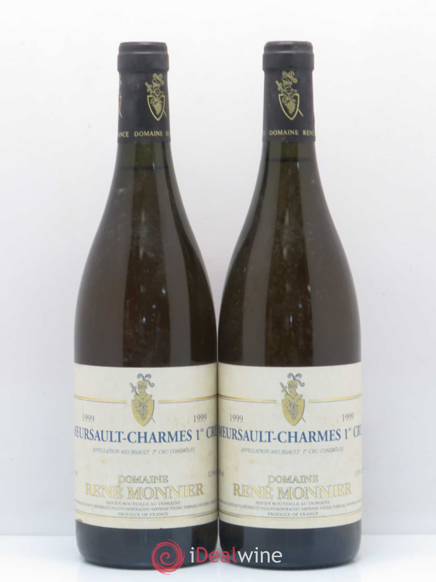 Meursault 1er Cru Charmes Rene Monnier 1999 - Lot de 2 bouteilles - 0