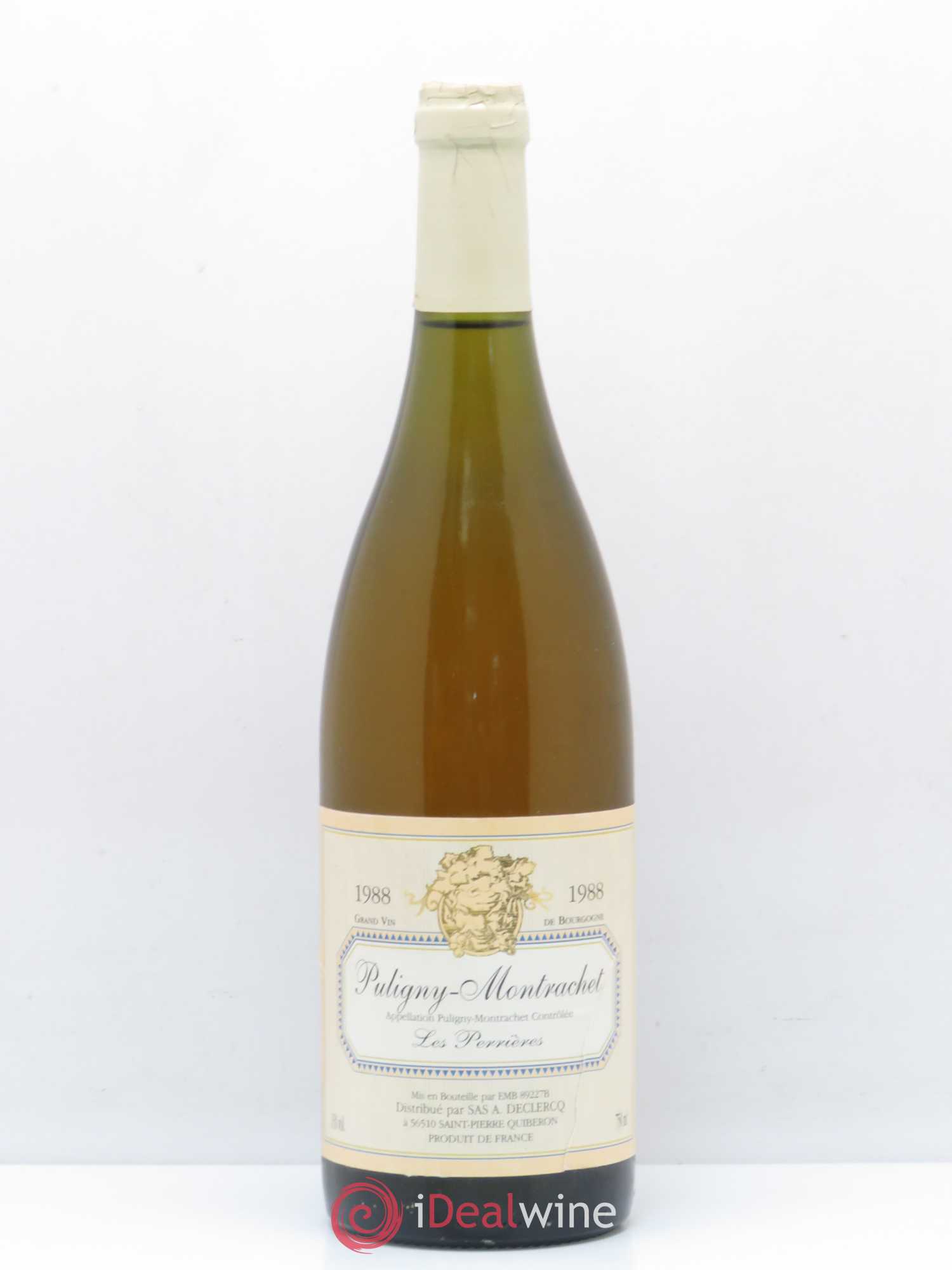 Puligny-Montrachet 1er Cru Les Perrieres Declercq 1988 - Posten von 1 Flasche - 0