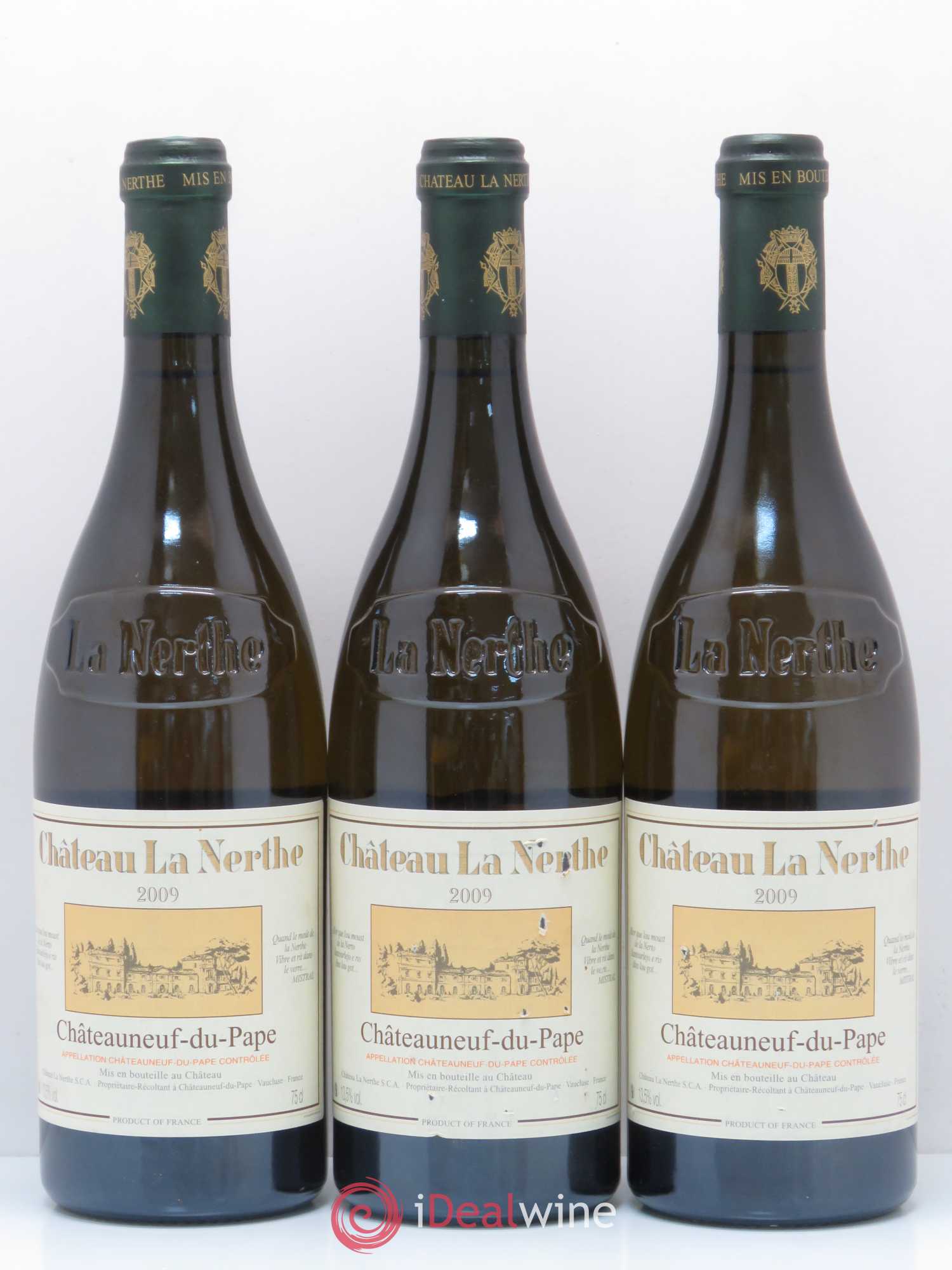 Châteauneuf-du-Pape Château la Nerthe Famille Richard 2009 - Lot de 3 bouteilles - 0