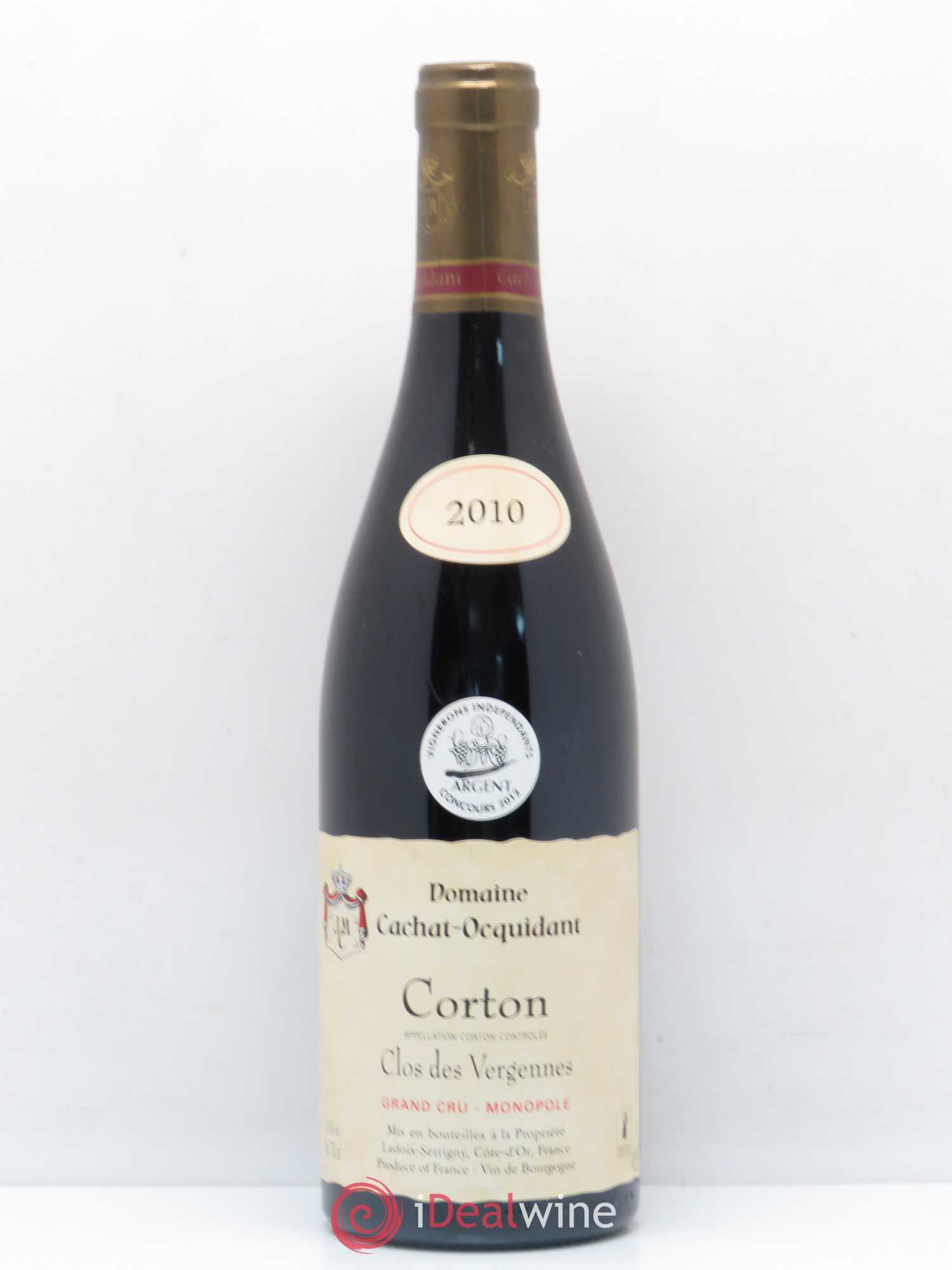 Corton Grand Cru Clos des Vergennes Domaine Cachat Ocquitant 2010 - Posten von 1 Flasche - 0