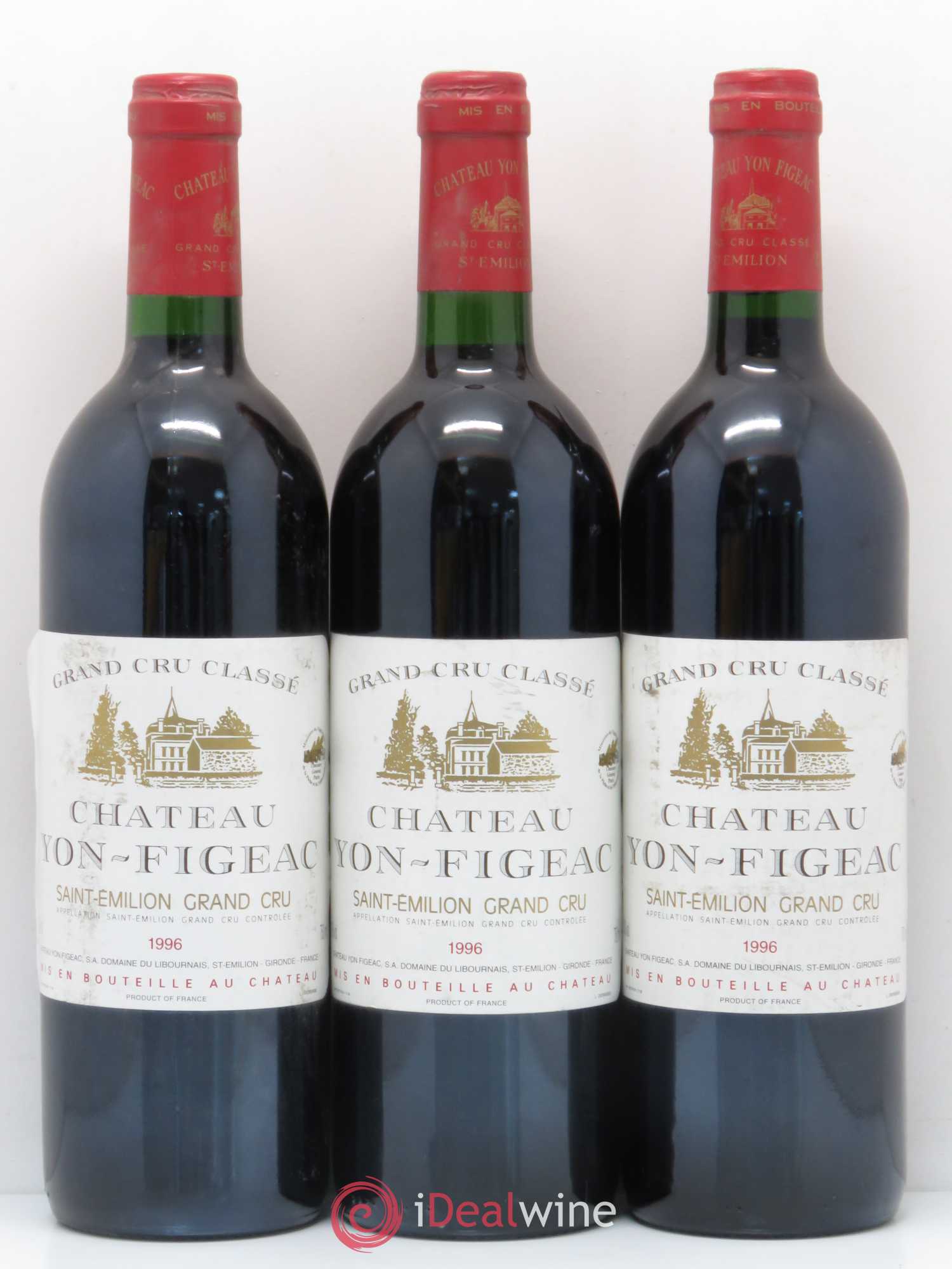 Château Yon Figeac Grand Cru Classé 1996 - Lot de 6 bouteilles - 1