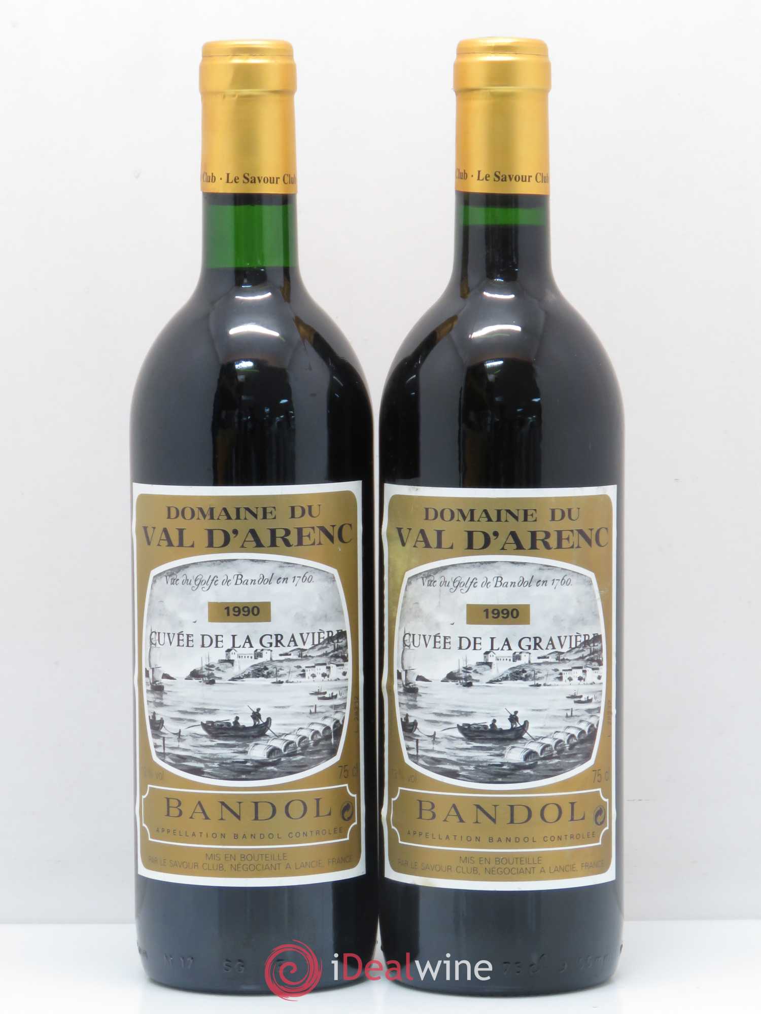 Bandol Cuvée de La Graviere Val D'Arenc 1990 - Posten von 2 Flaschen - 0