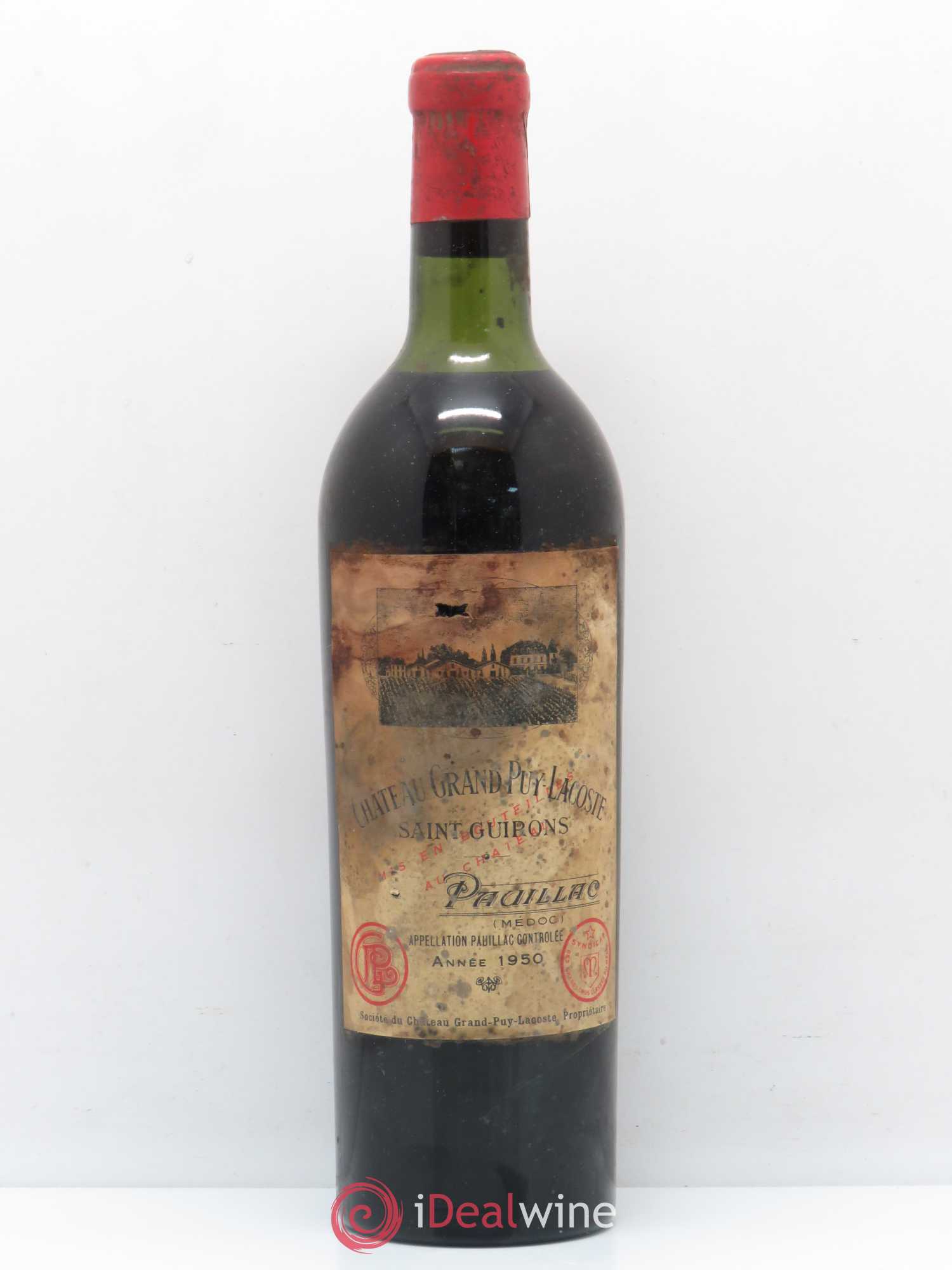 Château Grand Puy Lacoste 5ème Grand Cru Classé 1950 - Lot de 1 bouteille - 0