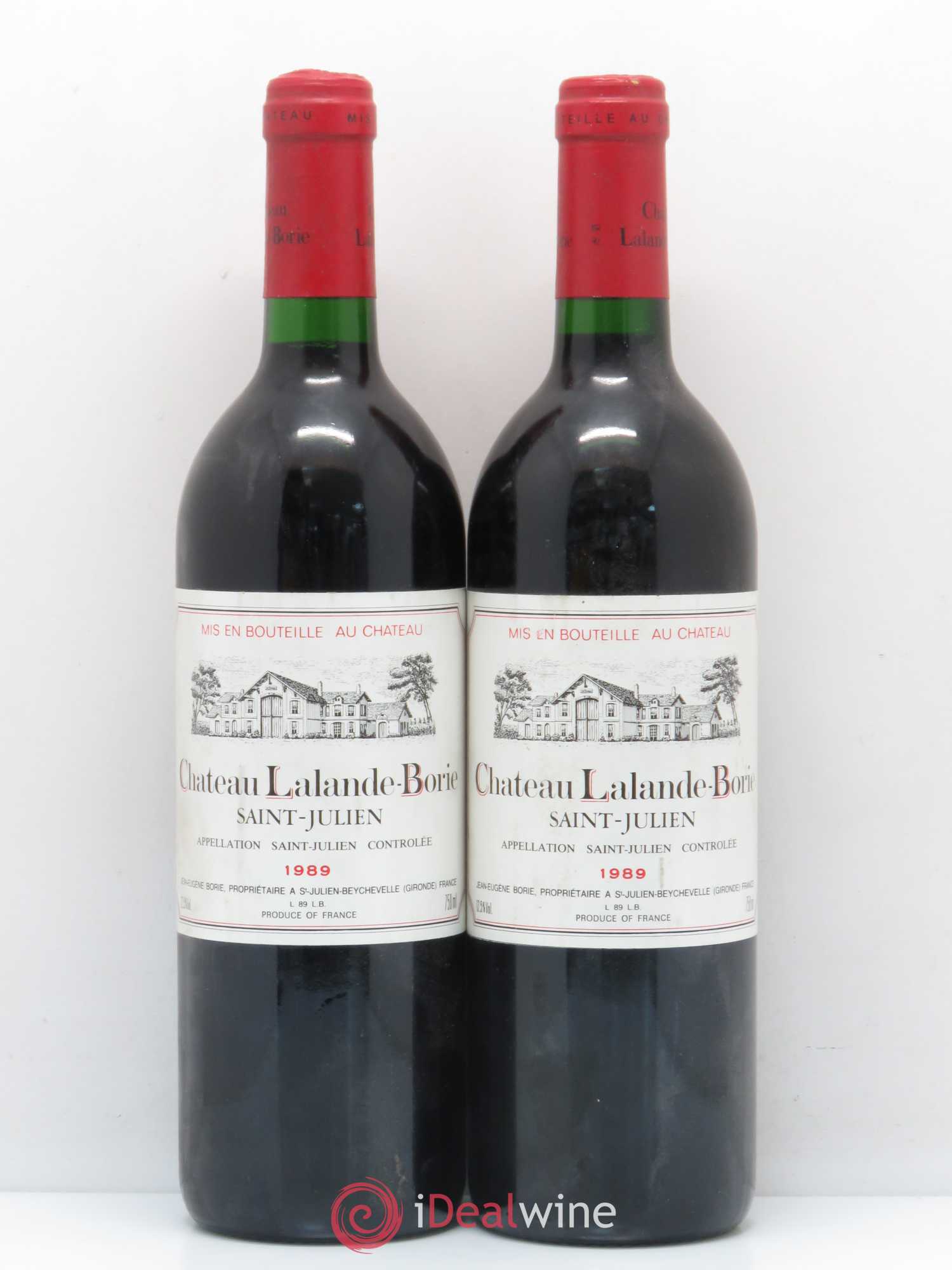 Château Lalande Borie 1989 - Lot de 2 bouteilles - 0