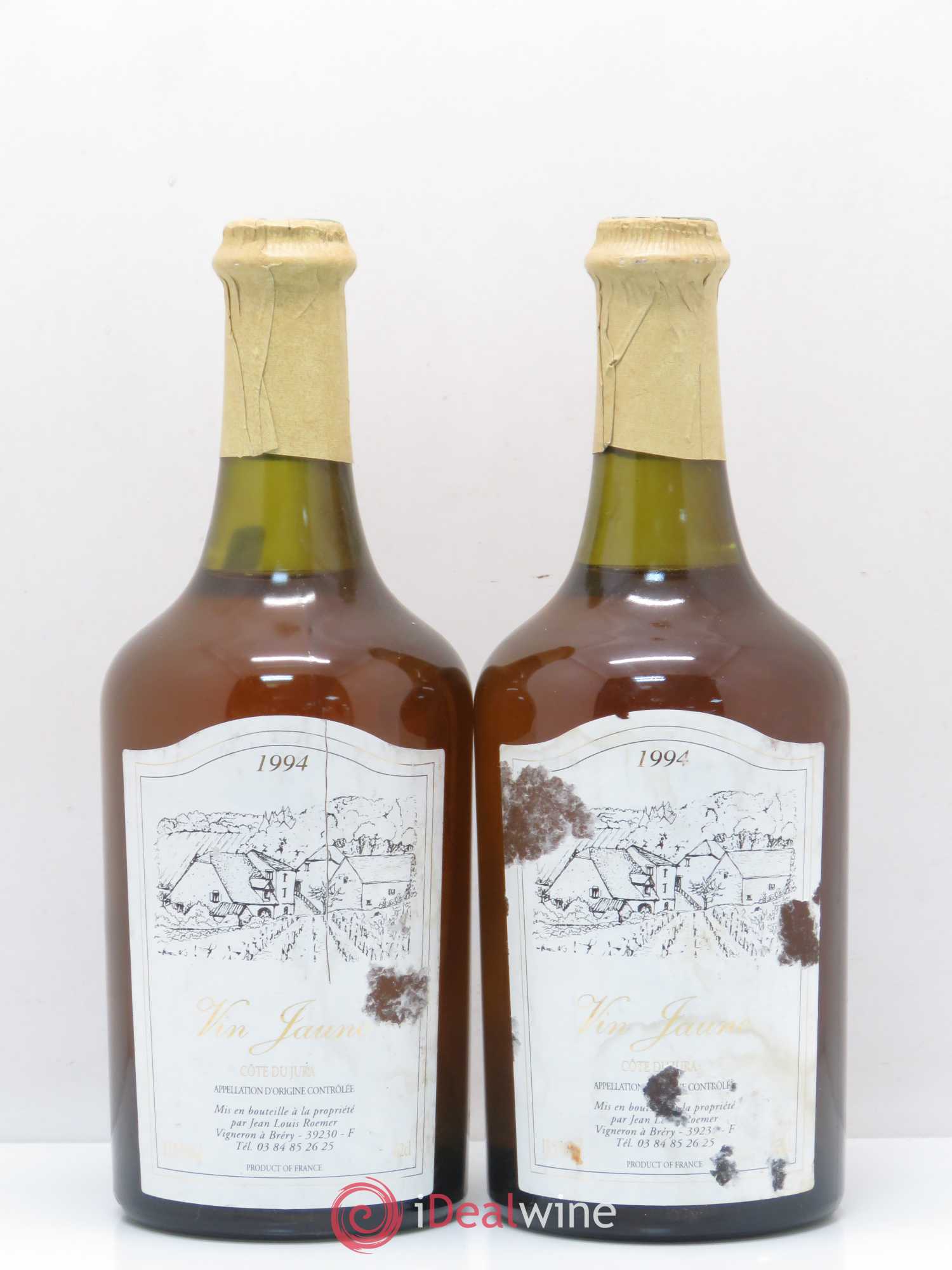 Arbois Vin Jaune Jean-Louis Roemer 1994 - Posten von 2 Flaschen - 0