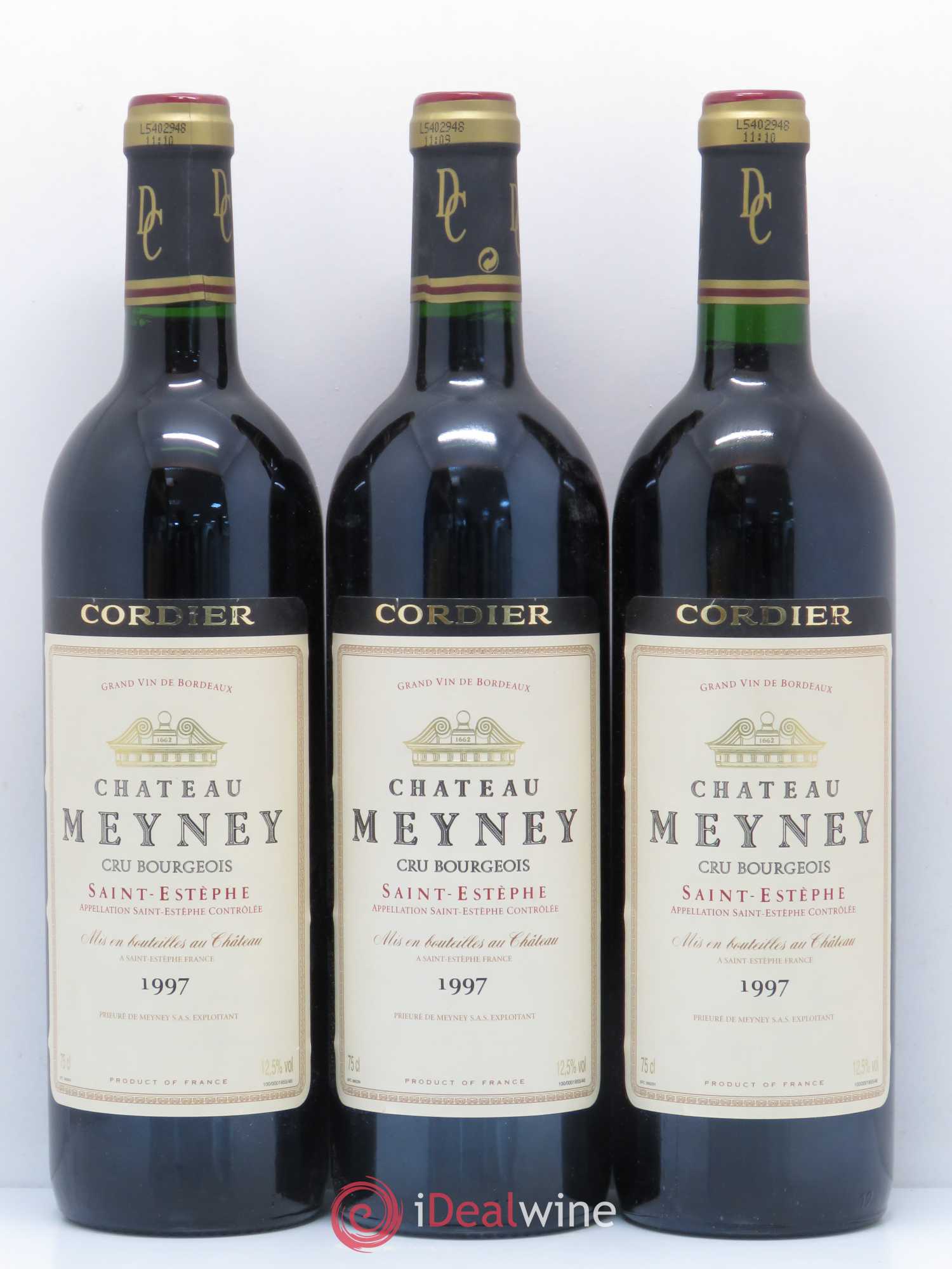Château Meyney 1997 - Lot de 3 bouteilles - 0