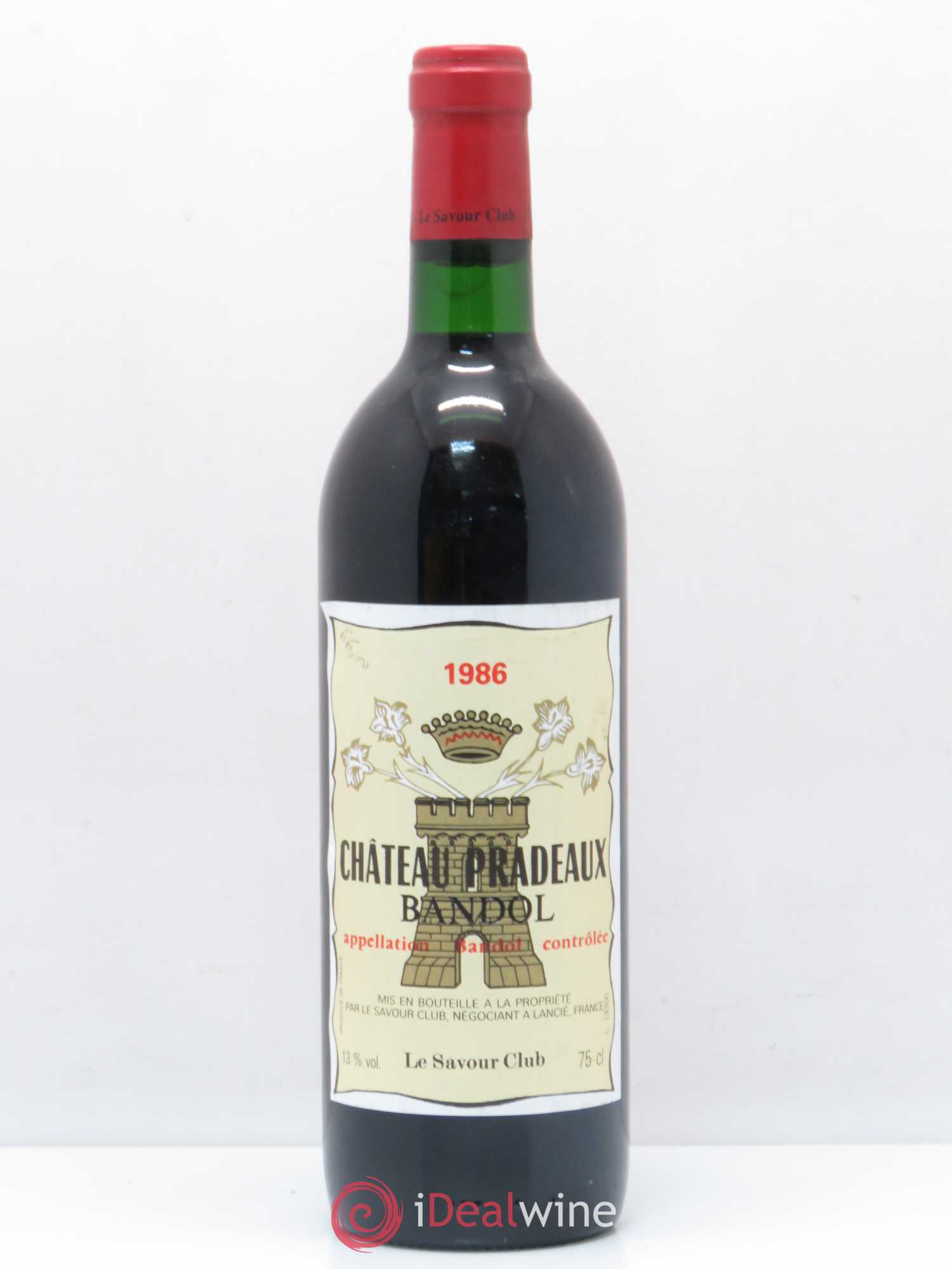 Bandol Château Pradeaux Famille Portalis 1986 - Lot de 1 bouteille - 0