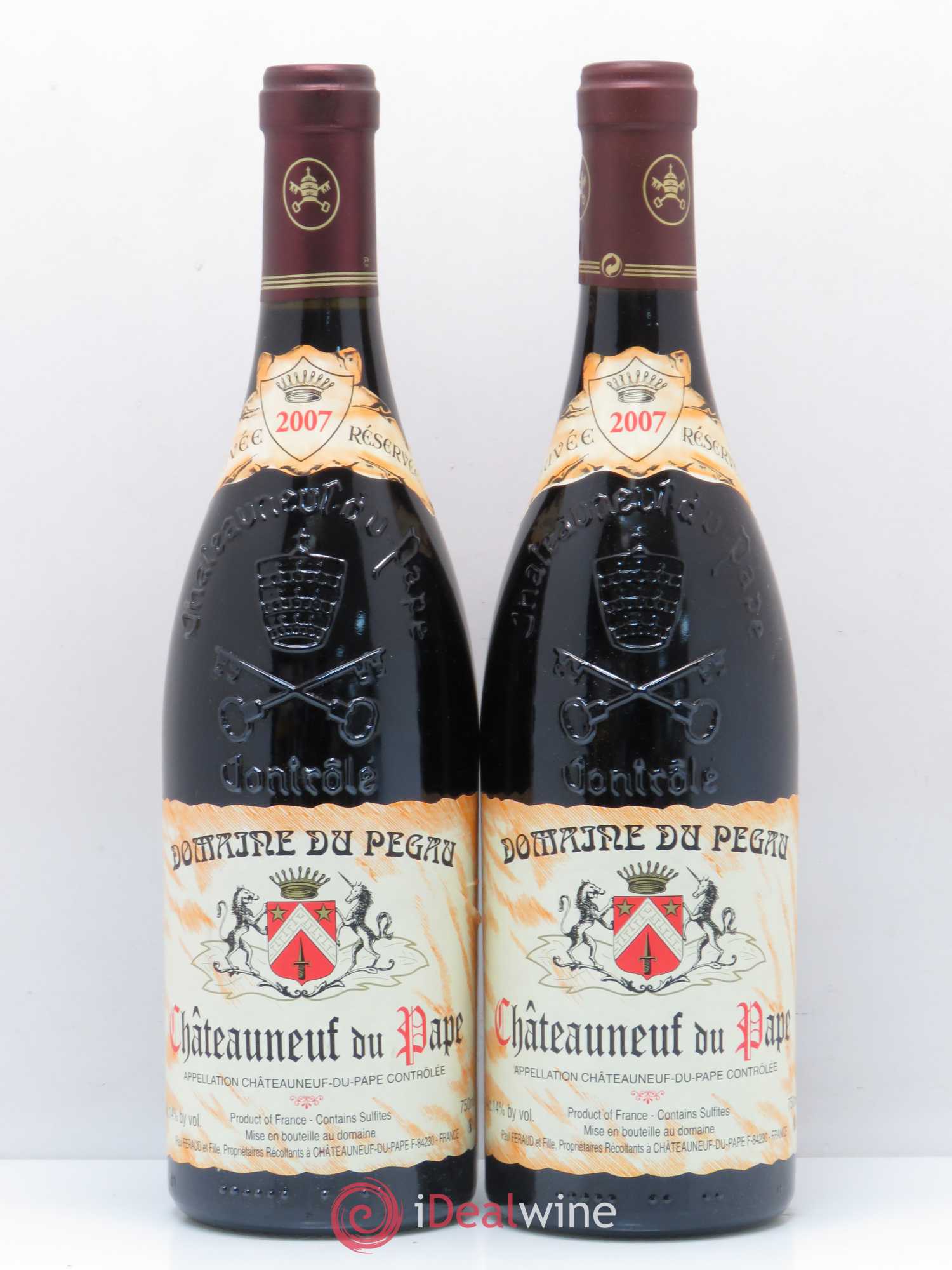 Châteauneuf-du-Pape Domaine du Pégau Cuvée Réservée Paul et Laurence Féraud 2007 - Lot de 2 bouteilles - 0