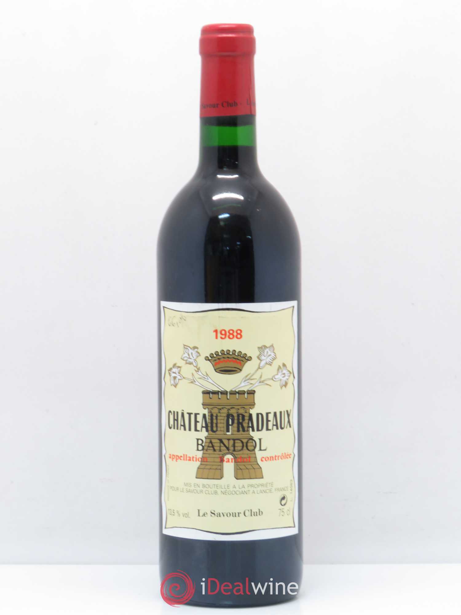 Bandol Château Pradeaux Famille Portalis 1988 - Lot de 1 bouteille - 0