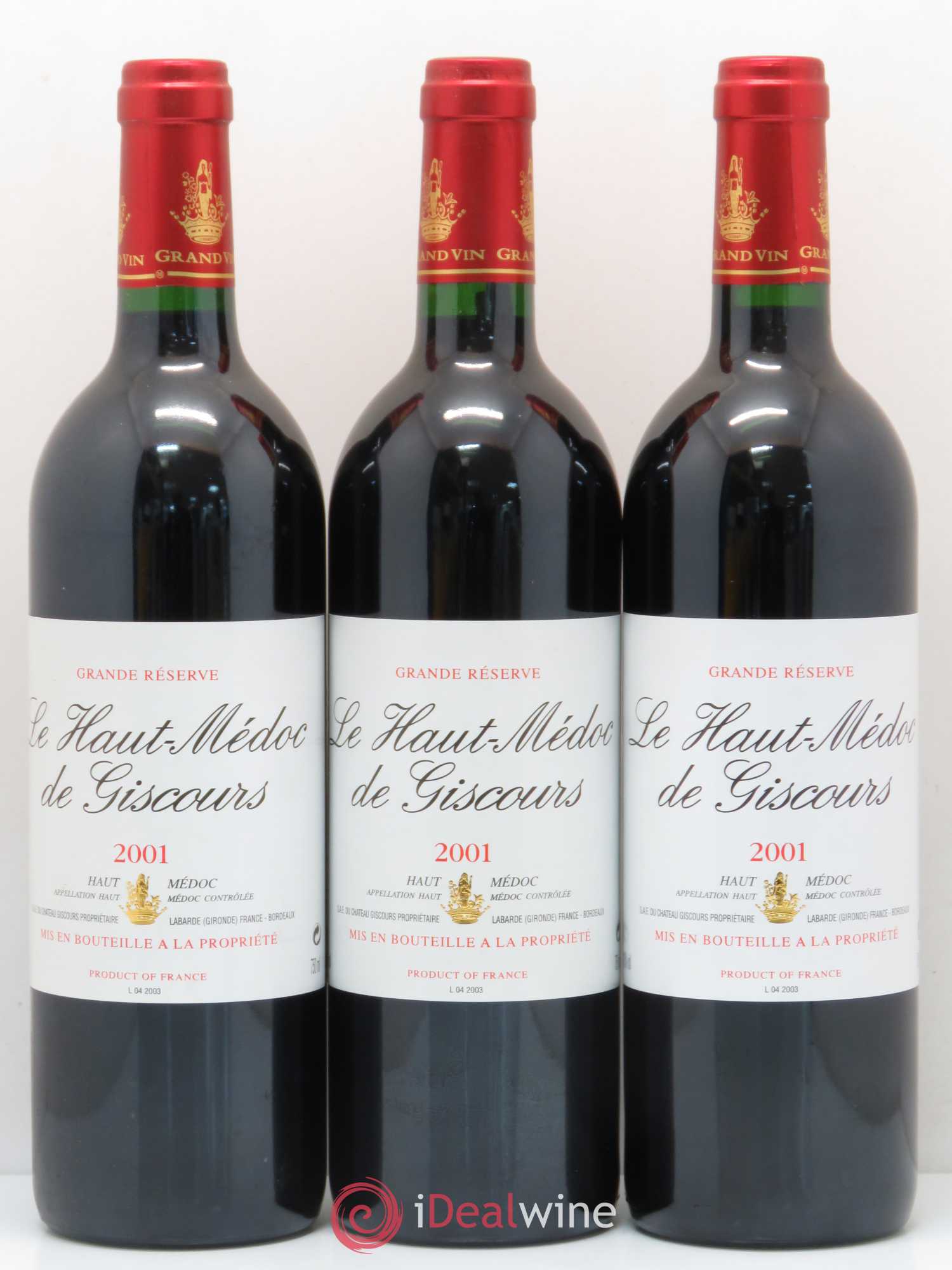 Haut-Médoc de Giscours 2001 - Lot de 6 bouteilles - 1