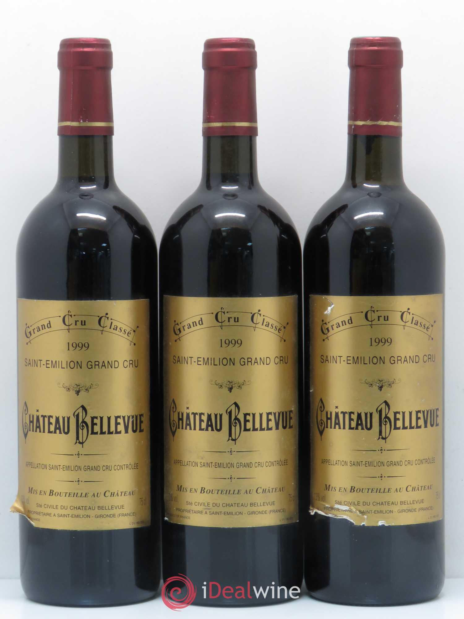Château Bellevue Grand Cru Classé (ohne Mindestpreis) 1999 - Posten von 6 Flaschen - 1
