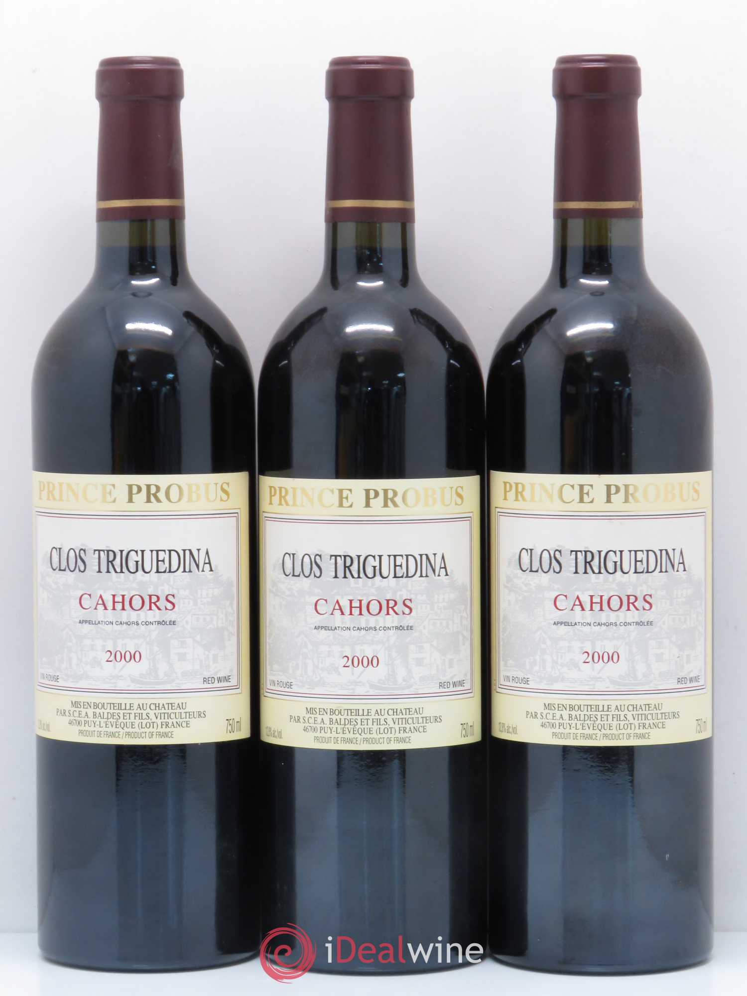 Cahors Clos Triguedina Probus Jean-Luc Baldès 2000 - Lot de 6 bouteilles - 2