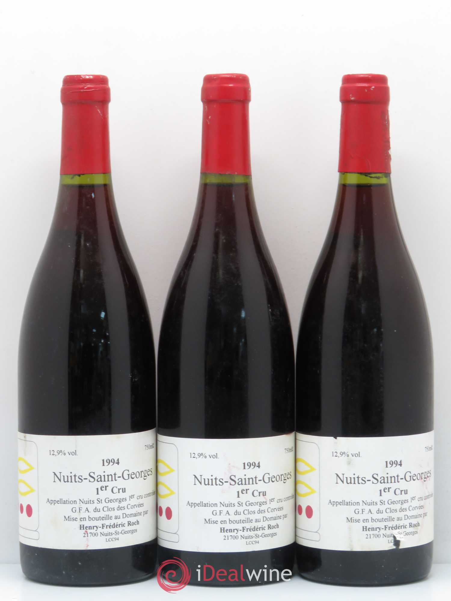 Nuits-Saint-Georges 1er Cru Prieuré Roch 1994 - Lot de 3 bouteilles - 0