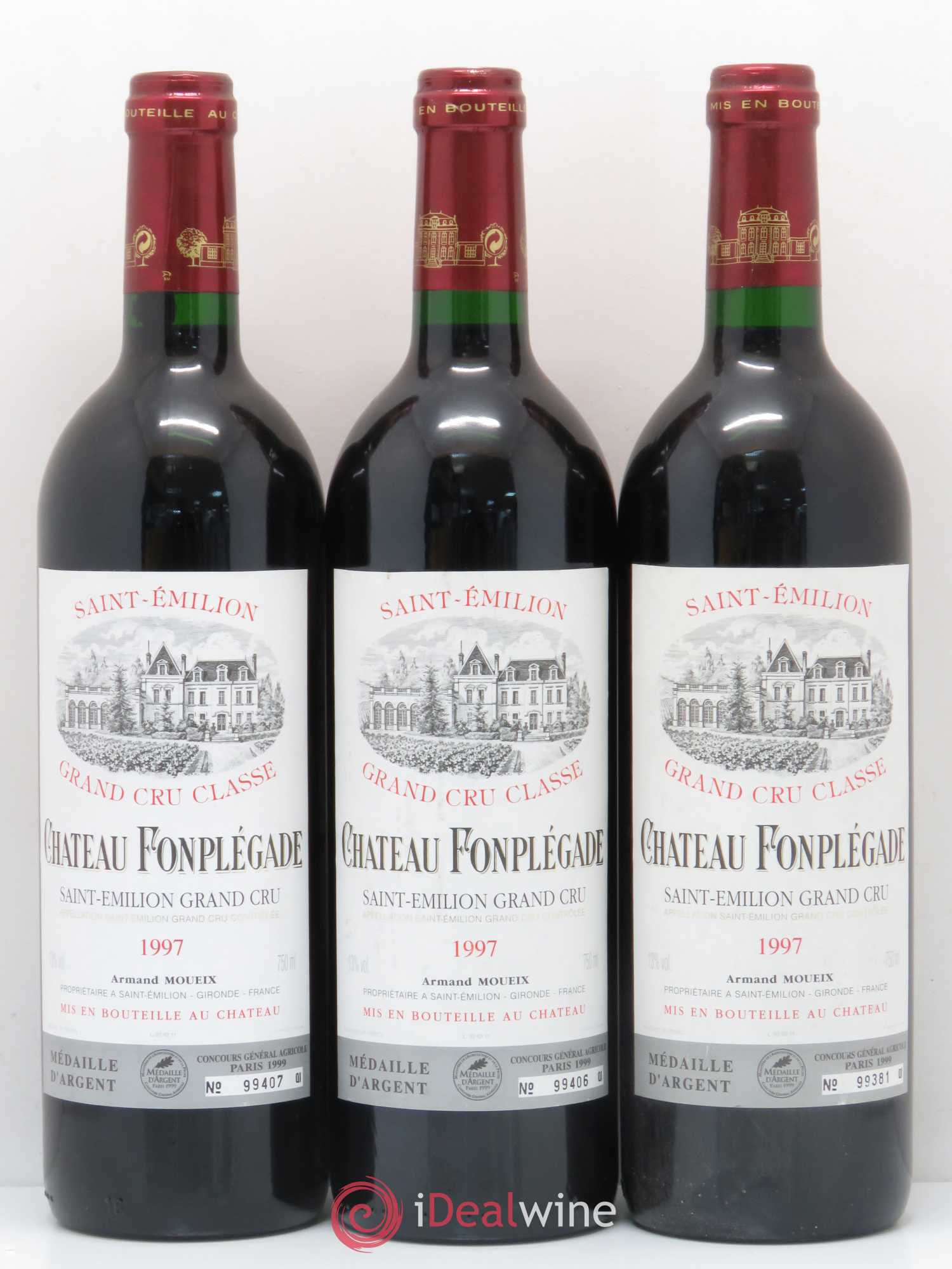 Château Fonplegade Grand Cru Classé 1997 - Lot de 6 bouteilles - 1