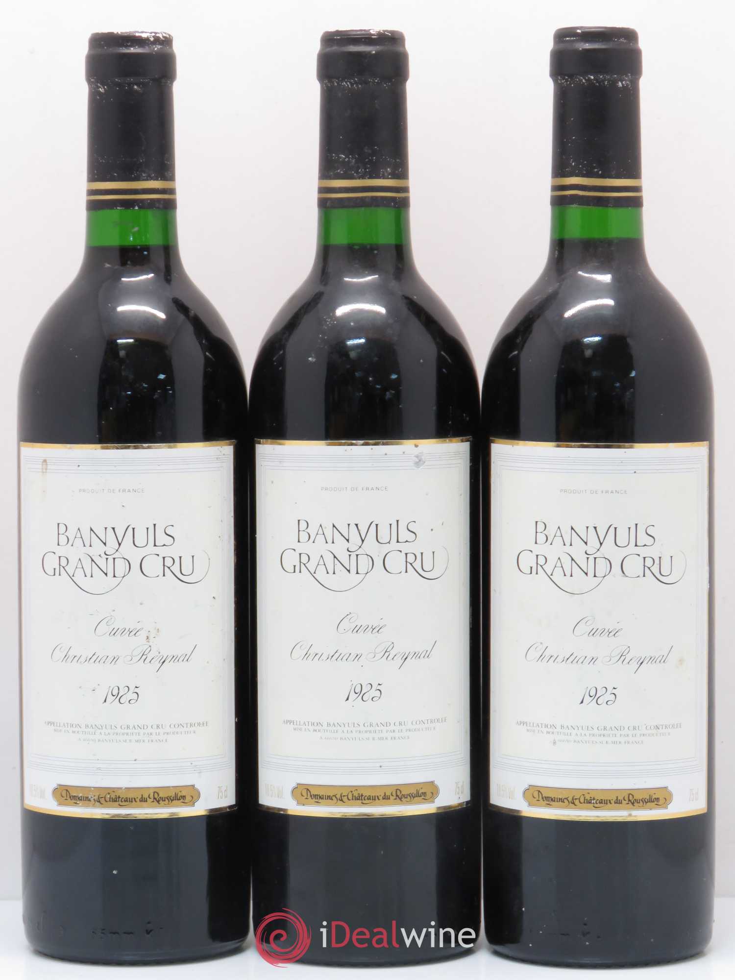 Banyuls Grand cru Christian Reynal 1985 - Posten von 3 Flaschen - 0