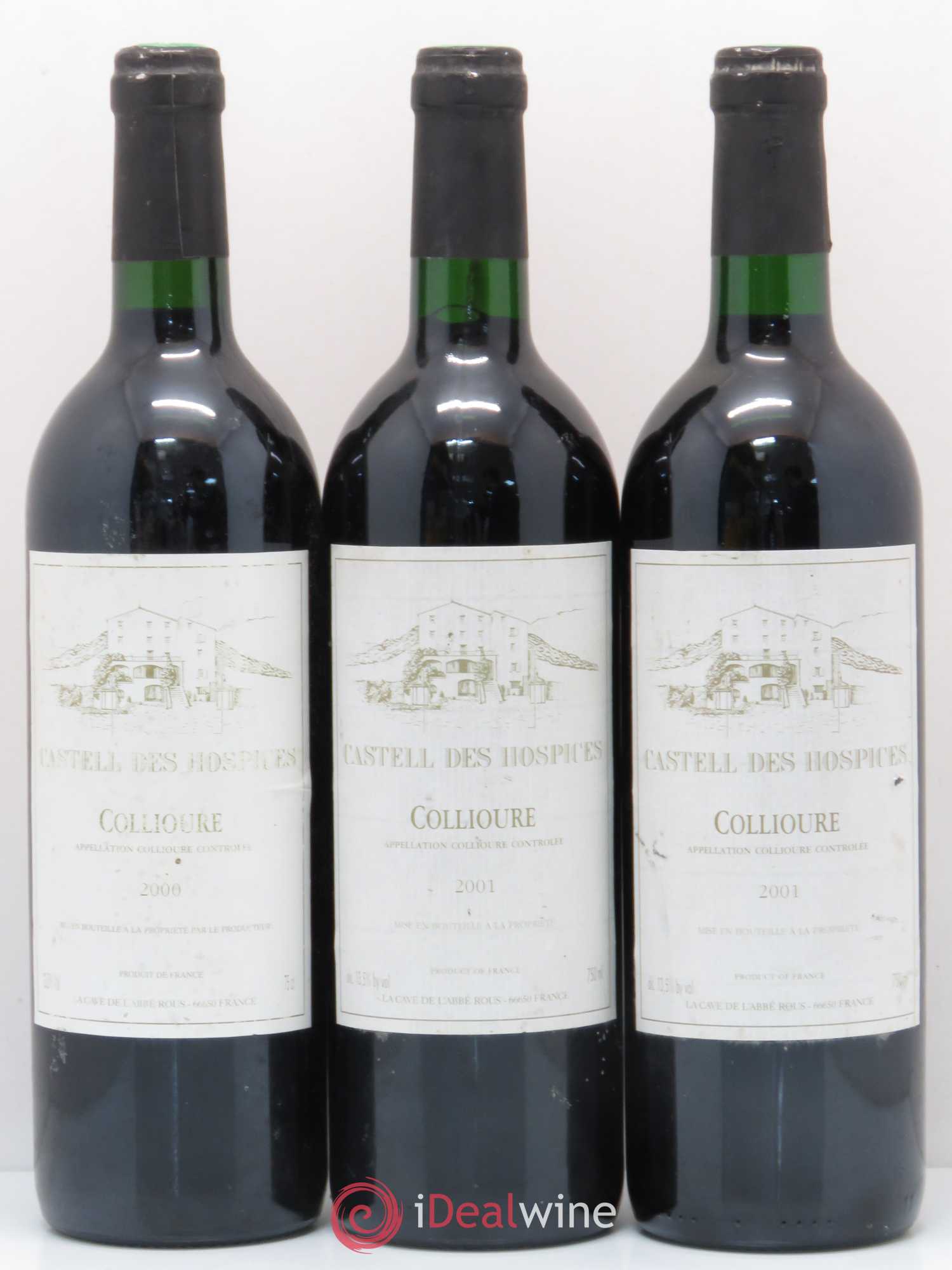 Collioure Castell des Hospices 2001 - Posten von 3 Flaschen - 0