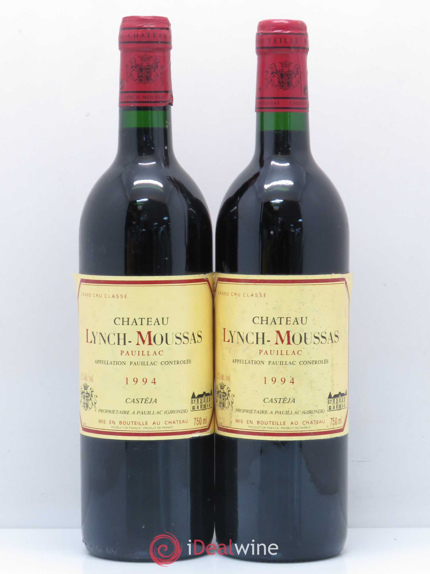 Château Lynch Moussas 5ème Grand Cru Classé 1994 - Lot de 2 bouteilles - 0