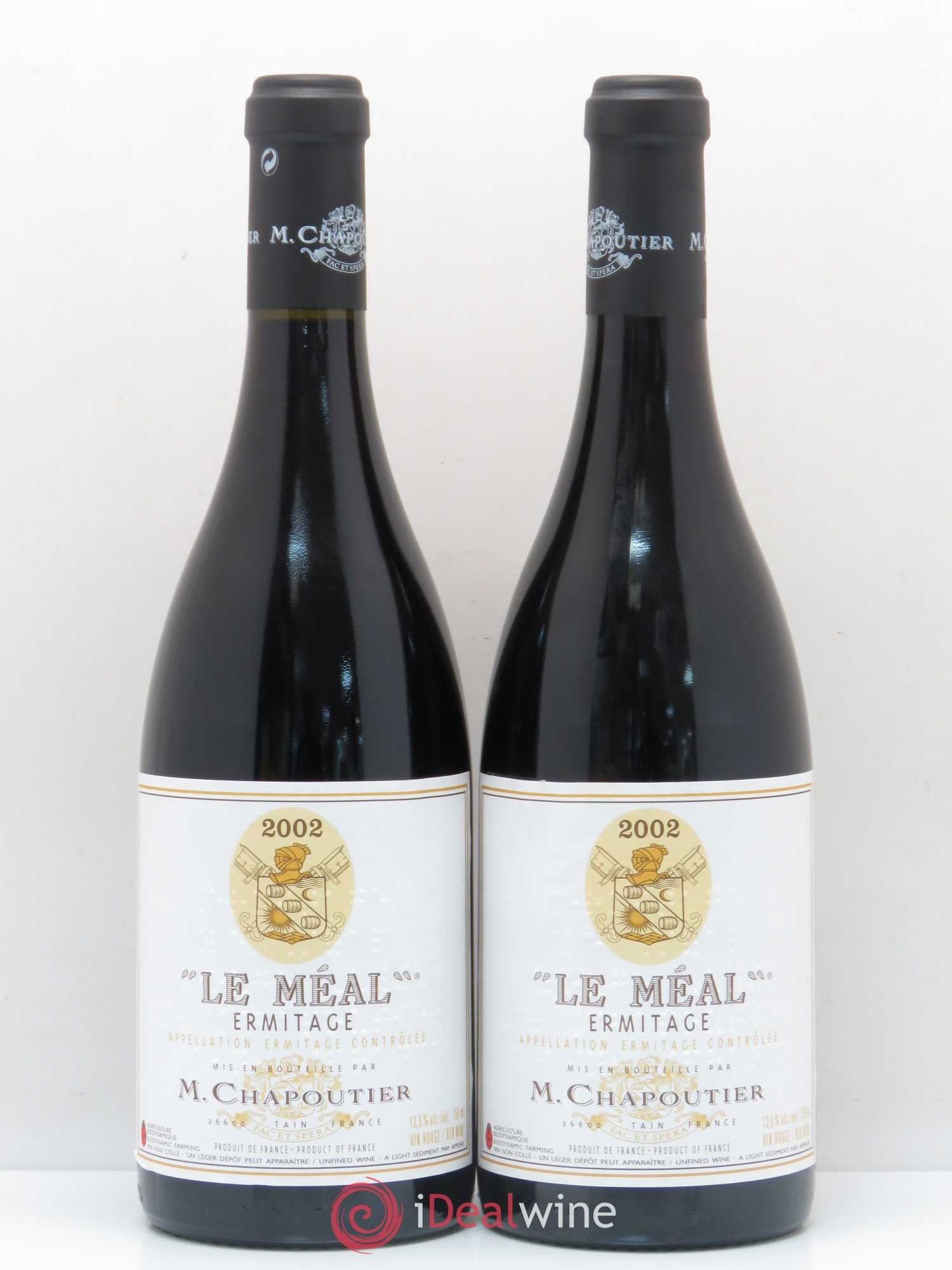 Hermitage Ermitage Le Méal Chapoutier 2002 - Lot de 2 bouteilles - 0