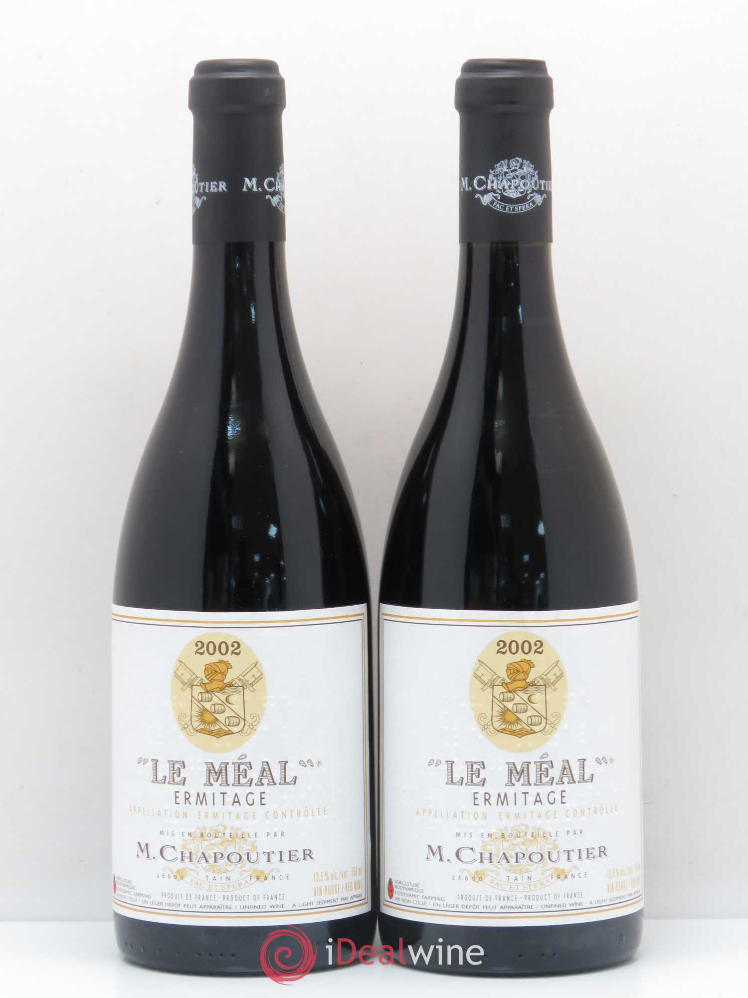 Hermitage Ermitage Le Méal Chapoutier 2002 - Lot de 2 bouteilles - 0