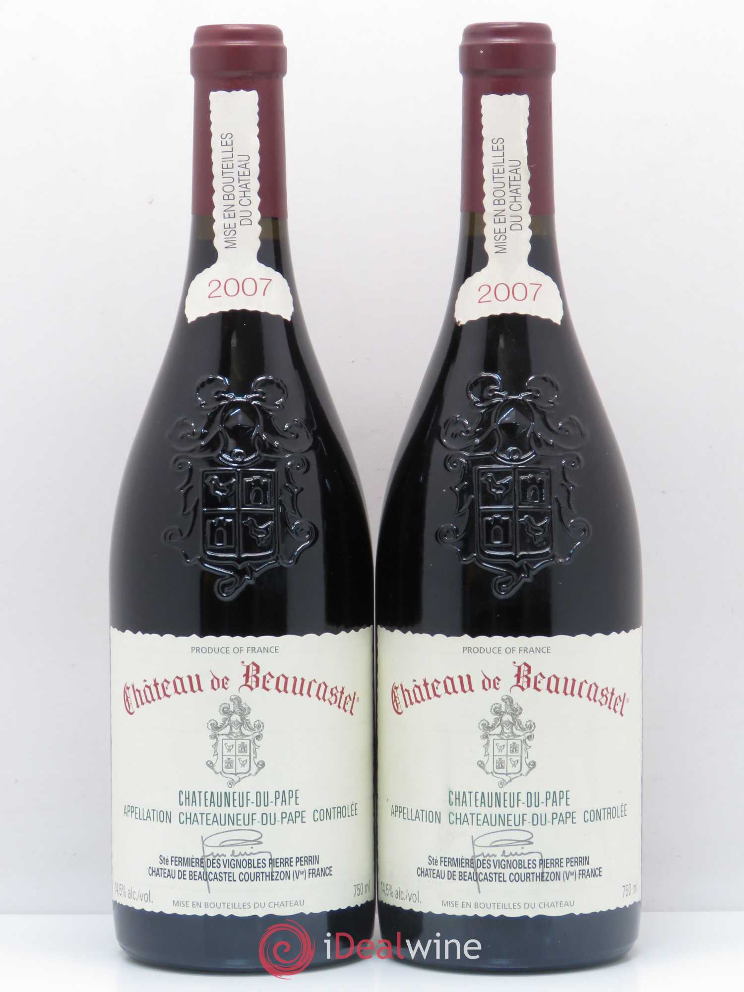 Châteauneuf-du-Pape Château de Beaucastel Famille Perrin 2007 - Lot de 2 bouteilles - 0