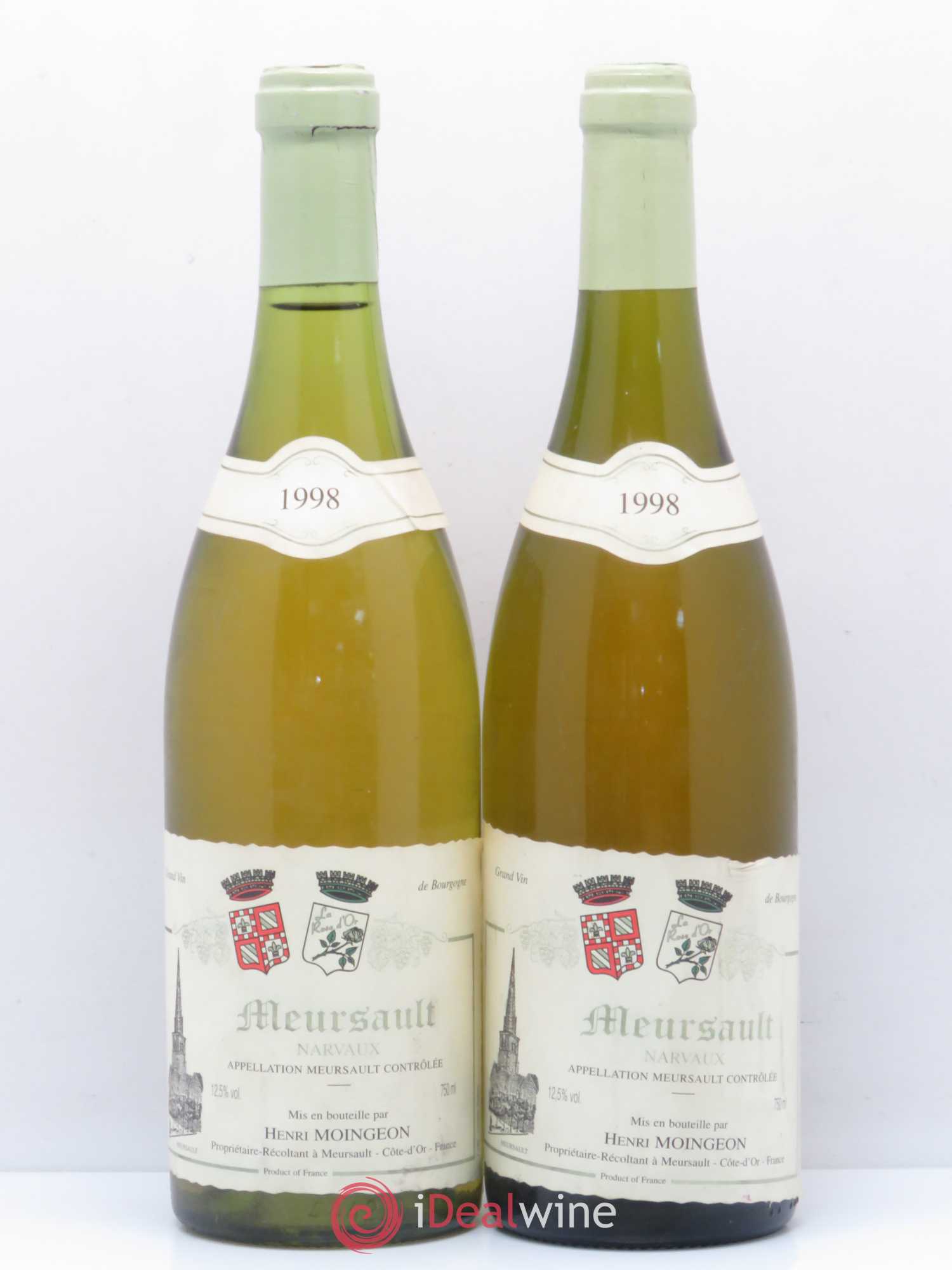Meursault Narvaux Moingeon 1998 - Posten von 2 Flaschen - 0