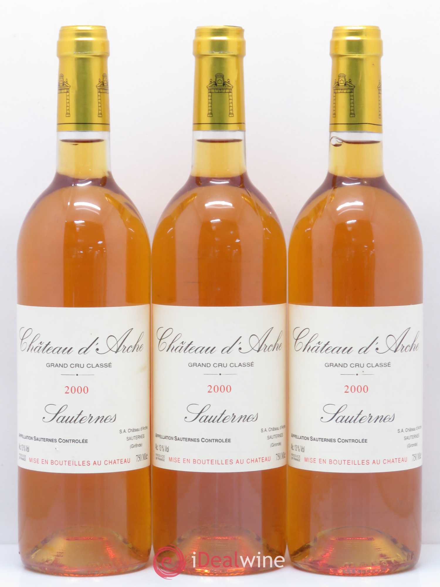 Château d' Arche 2ème Grand Cru Classé 2000 - Lotto di 3 bottiglie - 0