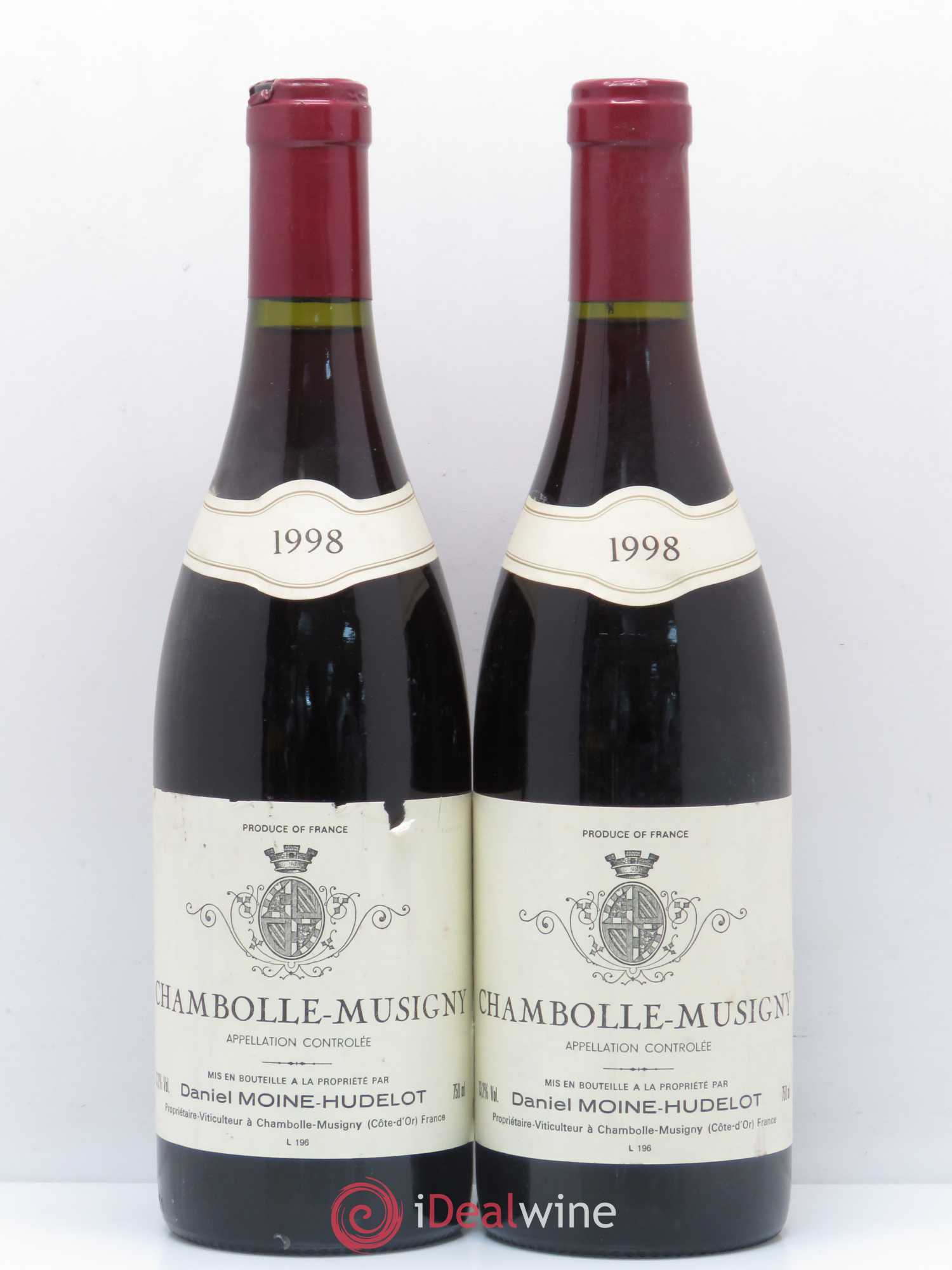 Chambolle-Musigny Moine Hudelot 1998 - Lot de 2 bouteilles - 0