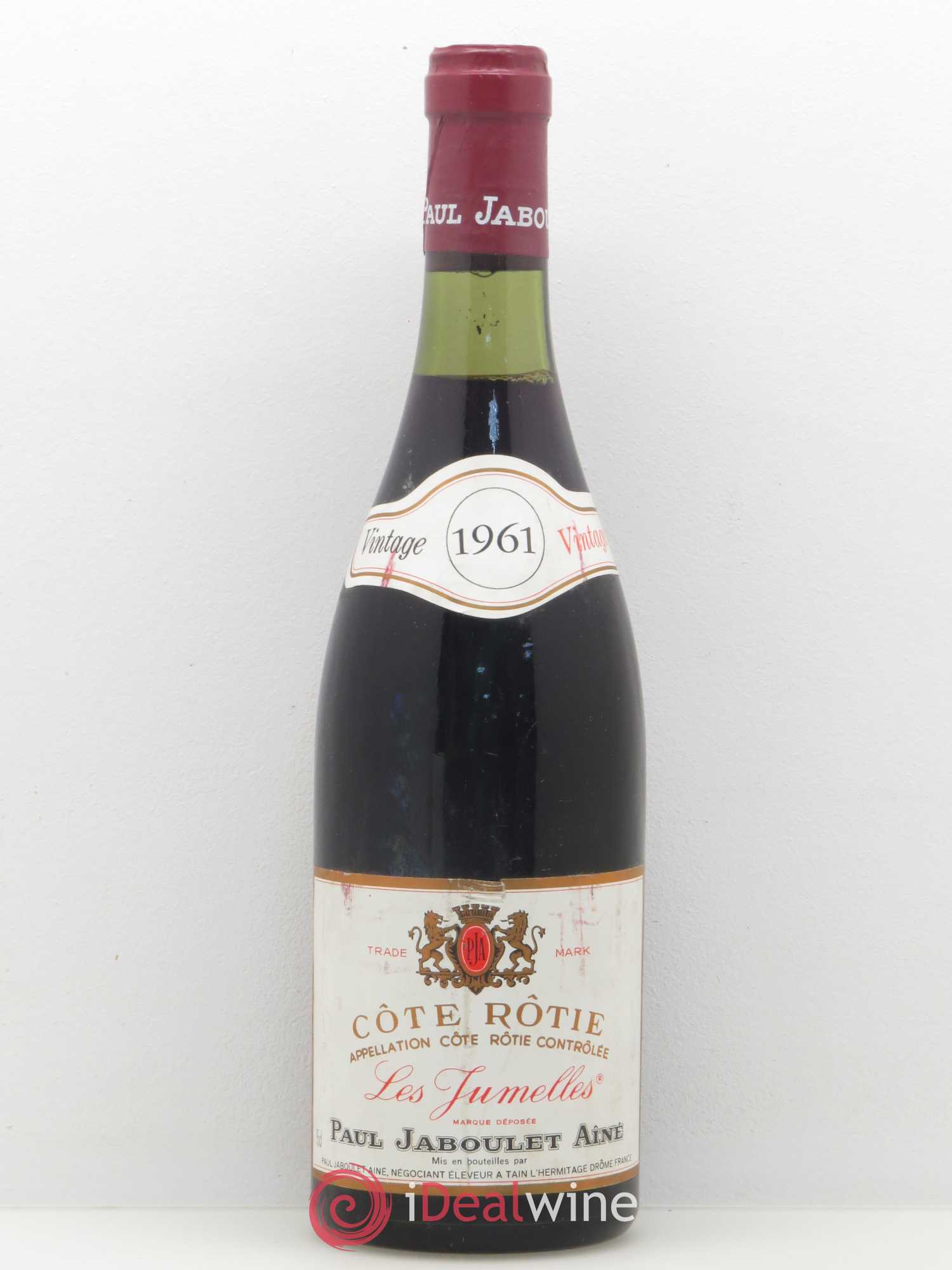 Côte-Rôtie Les Jumelles Paul Jaboulet Ainé 1961 - Lot de 1 bouteille - 0