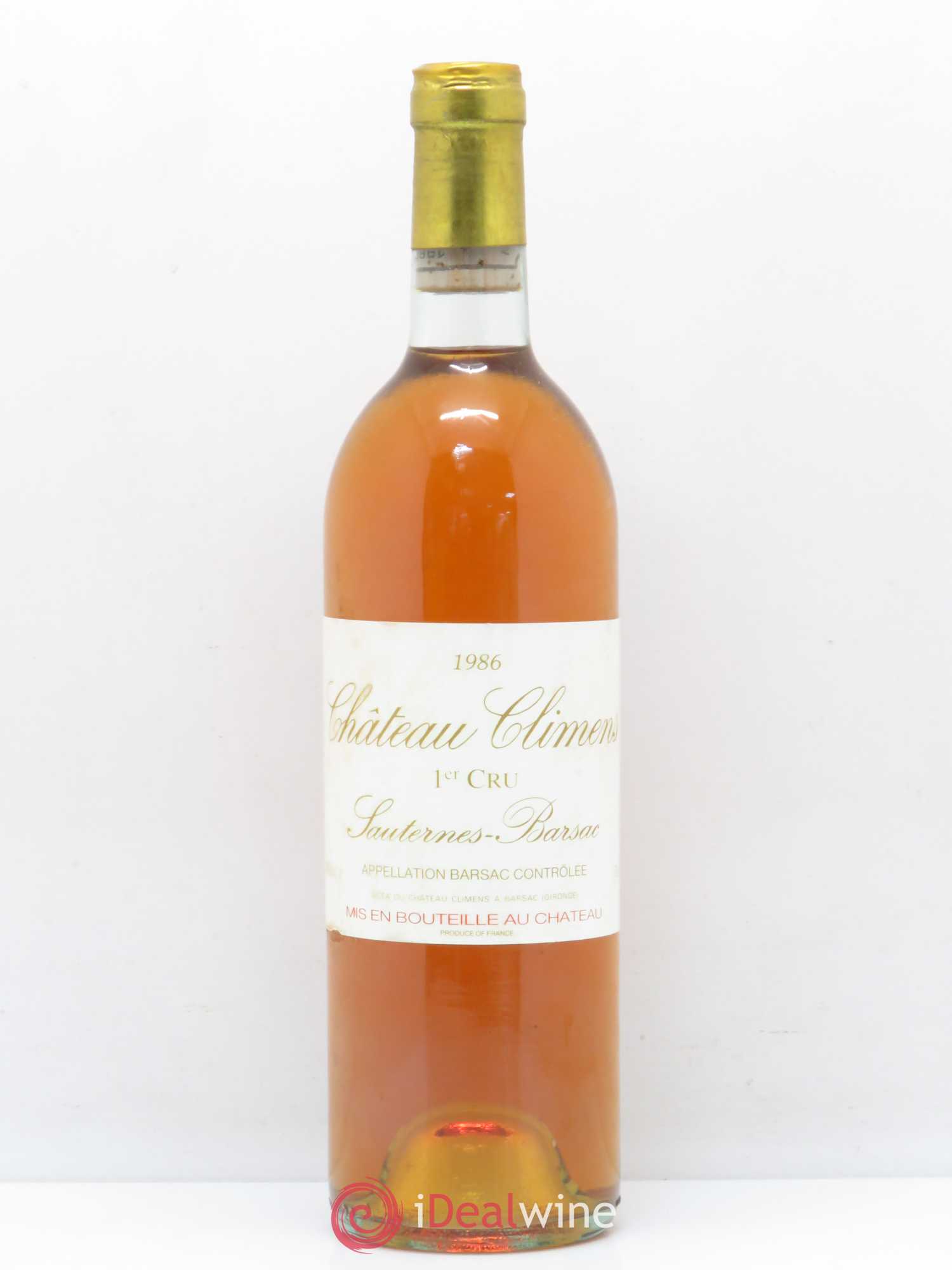 Château Climens 1er Grand Cru Classé 1986 - Lotto di 1 bottiglia - 0
