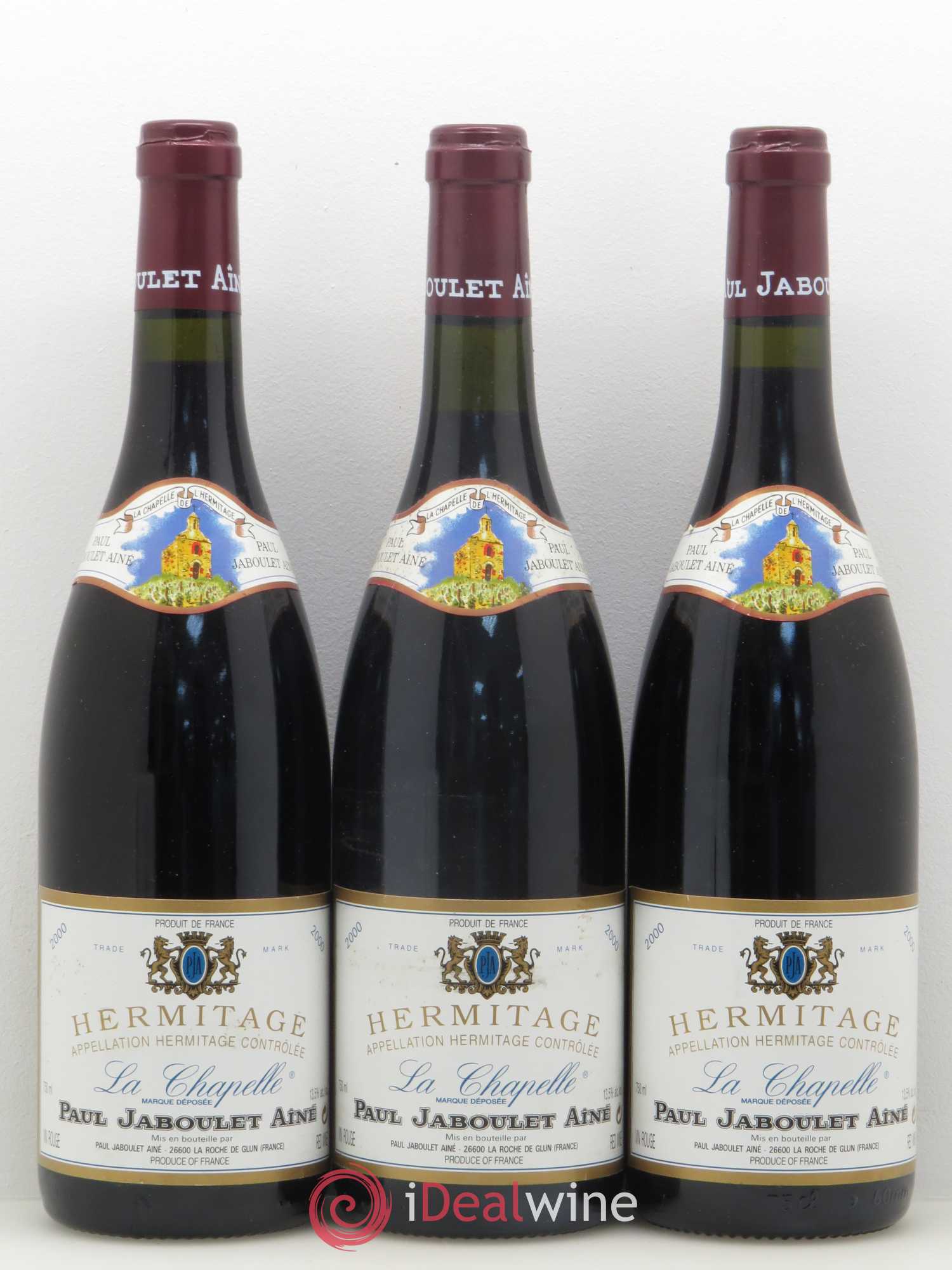 Hermitage La Chapelle Paul Jaboulet Ainé 2000 - Lot de 3 bouteilles - 0