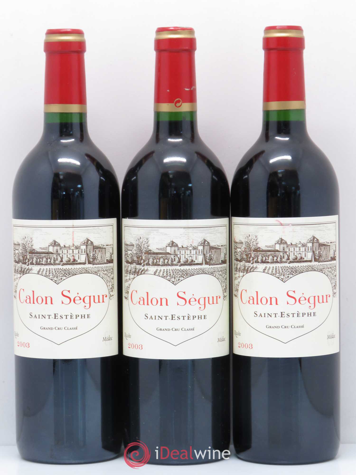Château Calon Ségur 3ème Grand Cru Classé 2003 - Lot de 3 bouteilles - 0