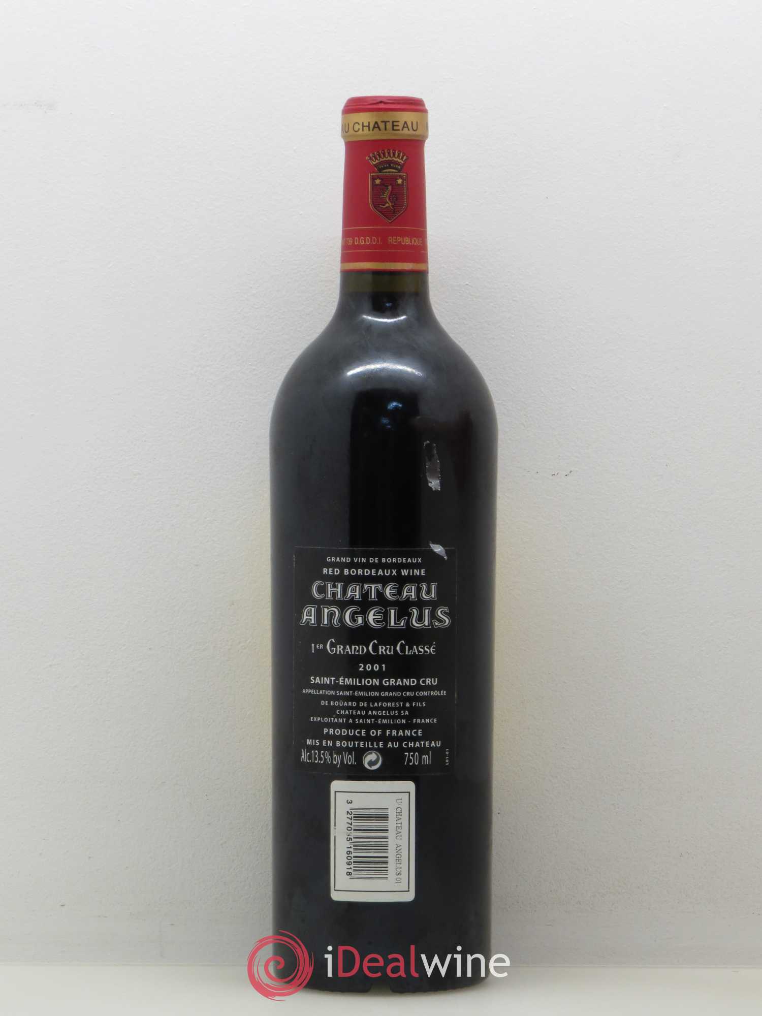 Château Angélus 1er Grand Cru Classé A 2001 - Lot de 1 bouteille - 1