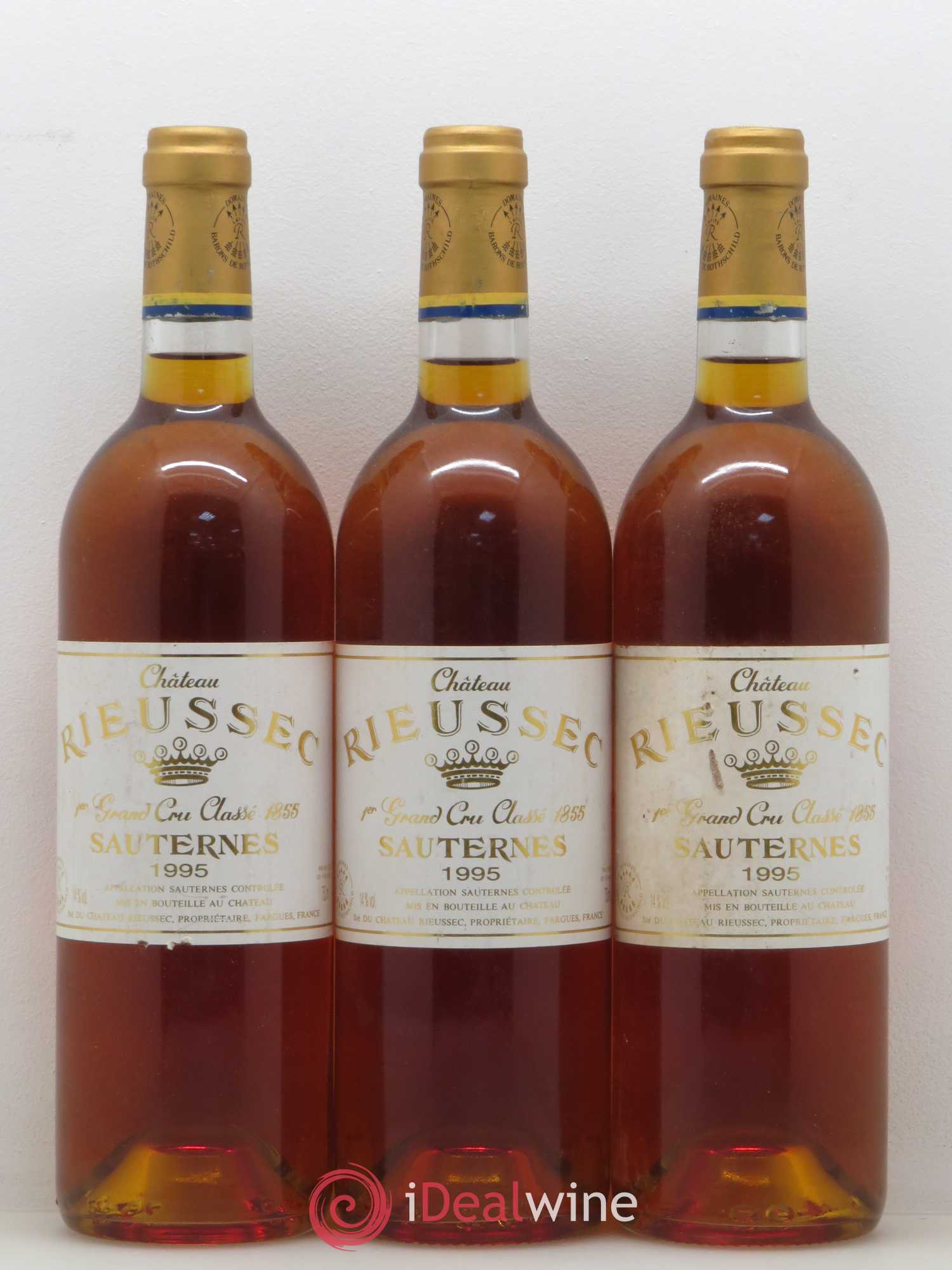 Château Rieussec 1er Grand Cru Classé 1995 - Lotto di 3 bottiglie - 0