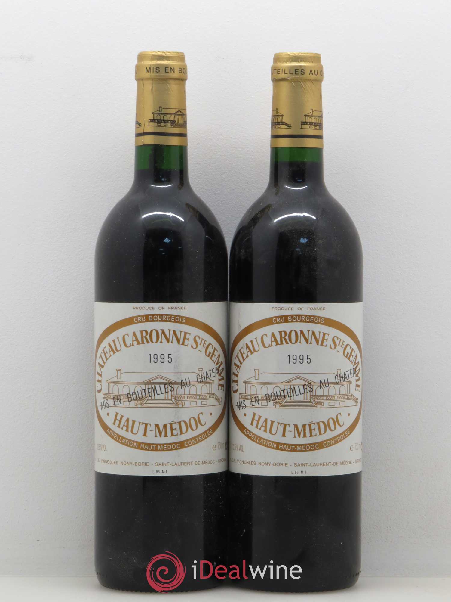 Château Caronne Sainte-Gemme Cru Bourgeois 1995 - Lot de 2 bouteilles - 0