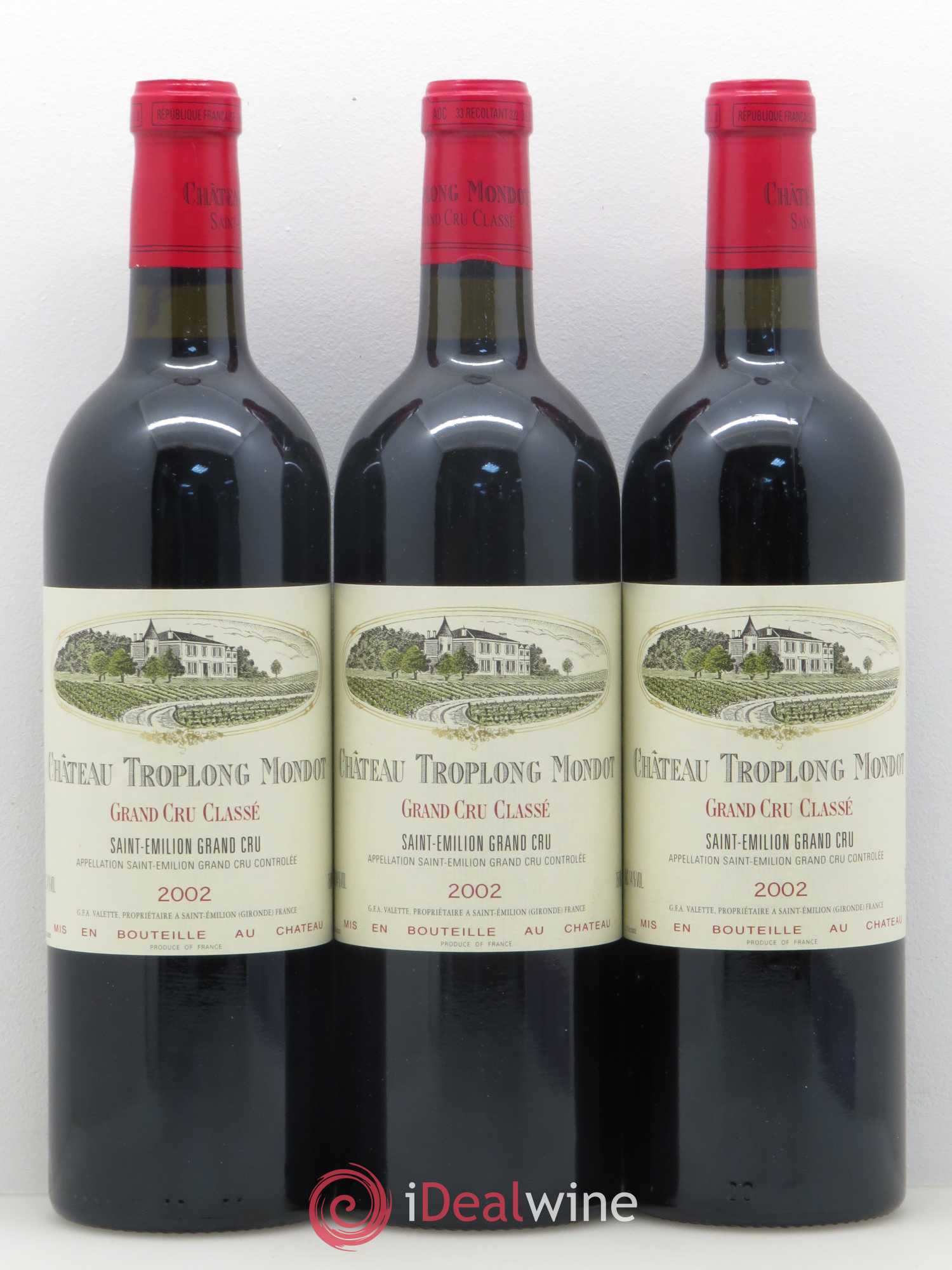 Château Troplong Mondot 1er Grand Cru Classé B 2002 - Lot de 6 bouteilles - 2