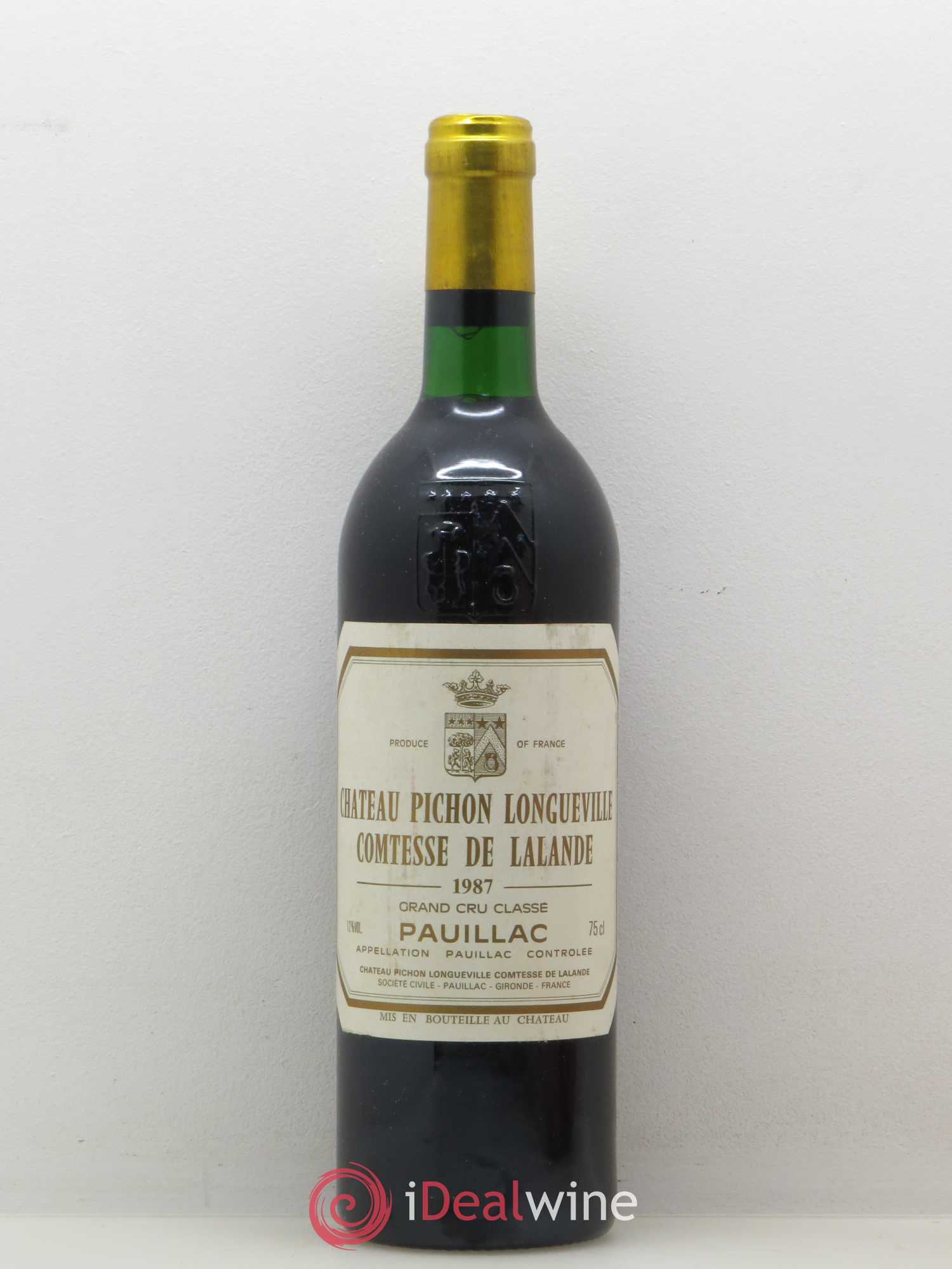 Château Pichon Longueville Comtesse de Lalande 2ème Grand Cru Classé 1987 - Lot de 1 bouteille - 0