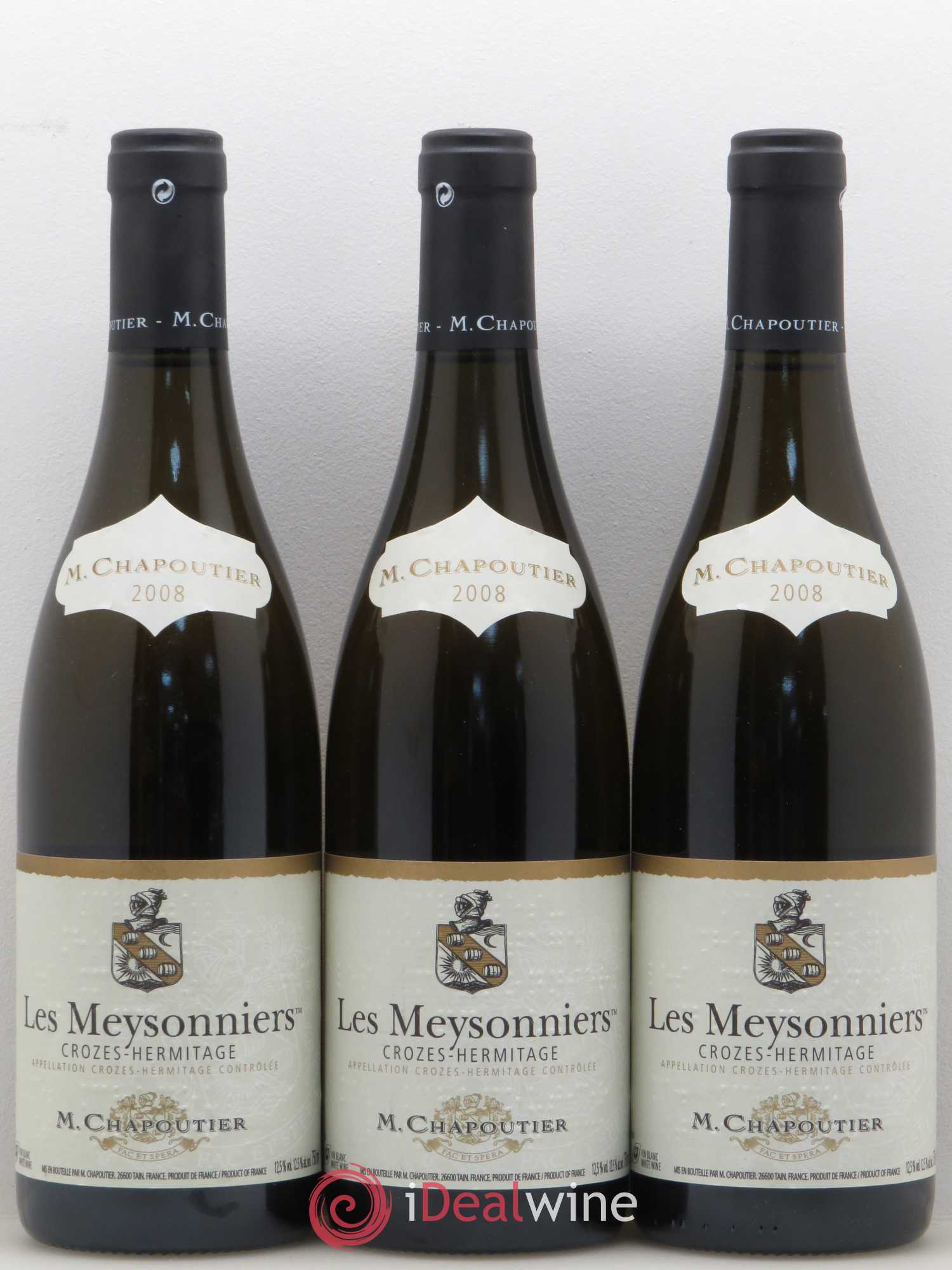 Crozes-Hermitage Les Meysonniers Chapoutier 2008 - Posten von 3 Flaschen - 0