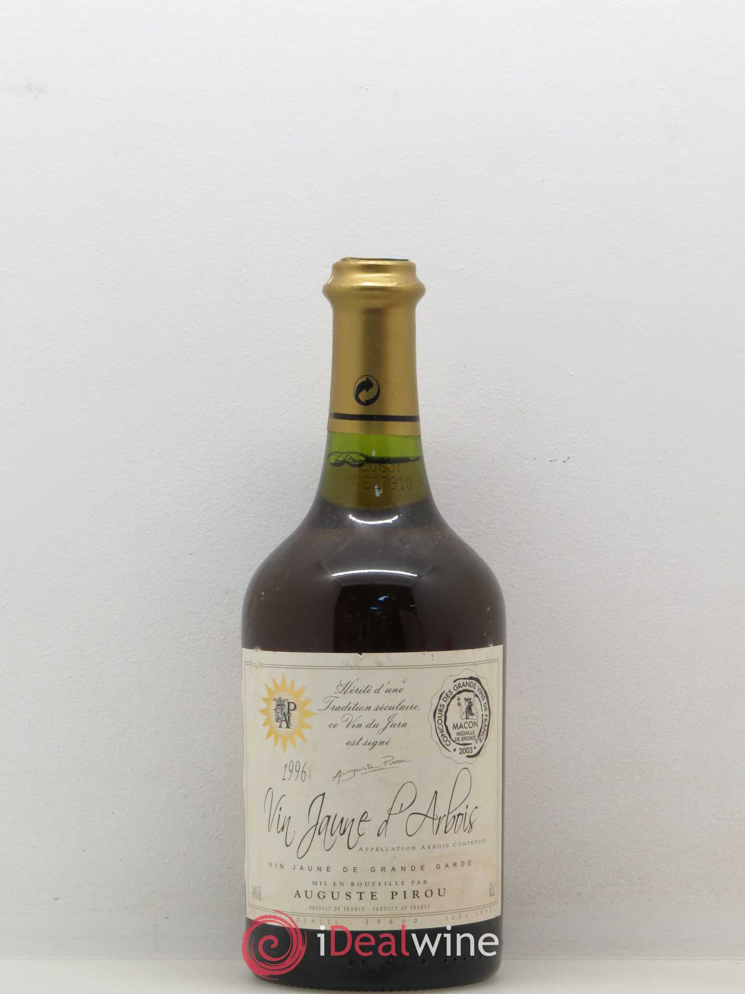 Arbois Vin Jaune Auguste Pirou 1996 - Lot de 1 bouteille - 0