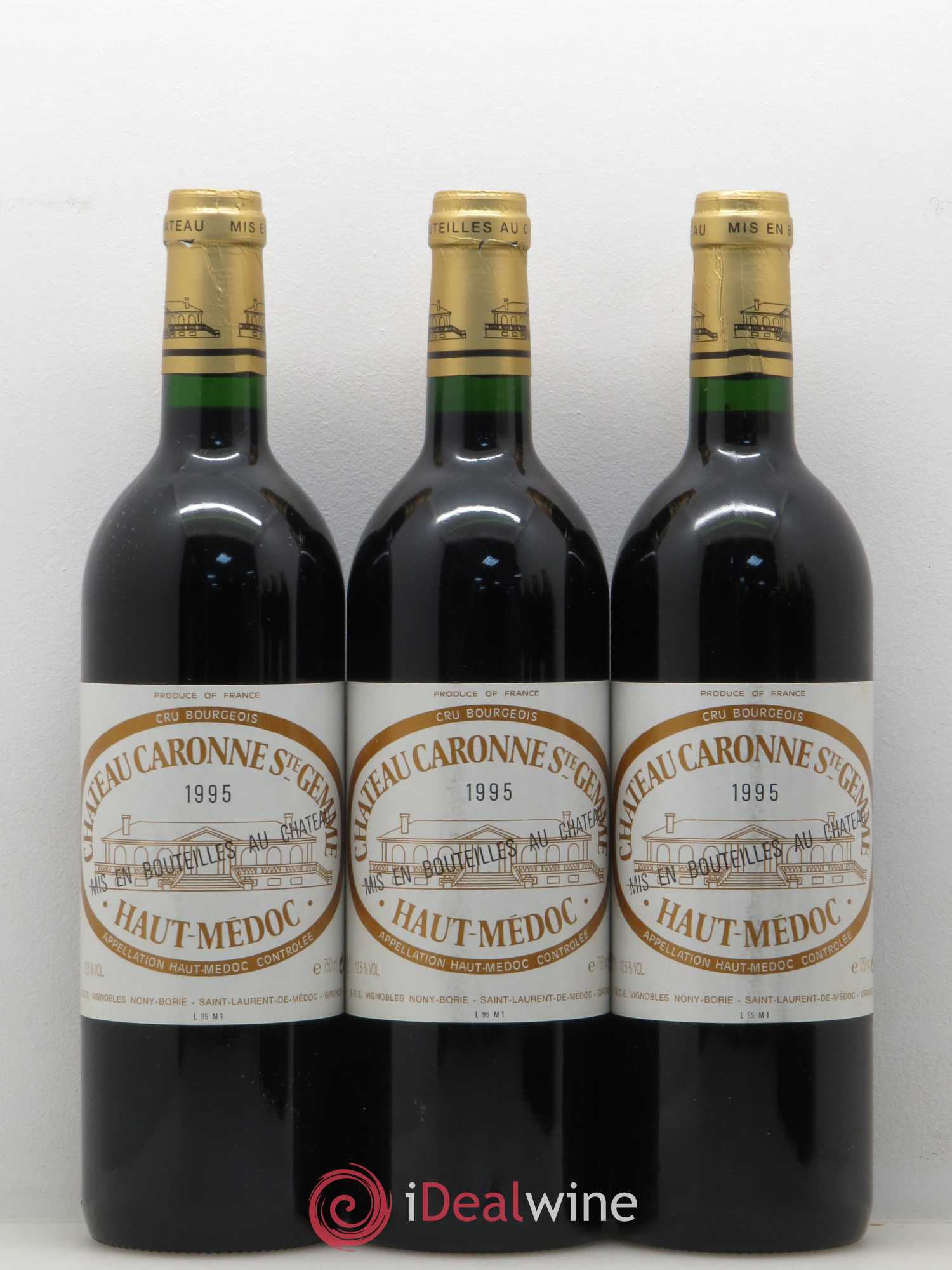 Château Caronne Sainte-Gemme Cru Bourgeois 1995 - Lot de 6 bouteilles - 1
