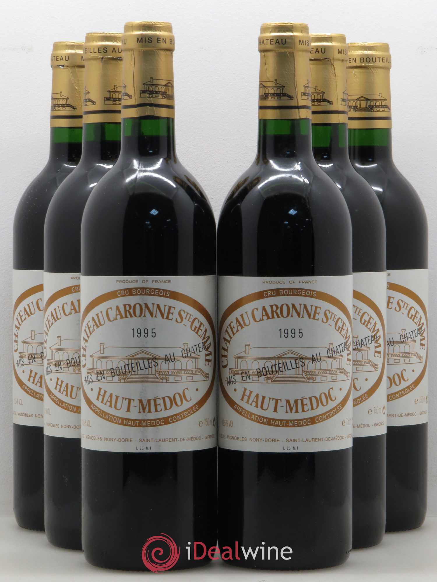 Château Caronne Sainte-Gemme Cru Bourgeois 1995 - Lot de 6 bouteilles - 0