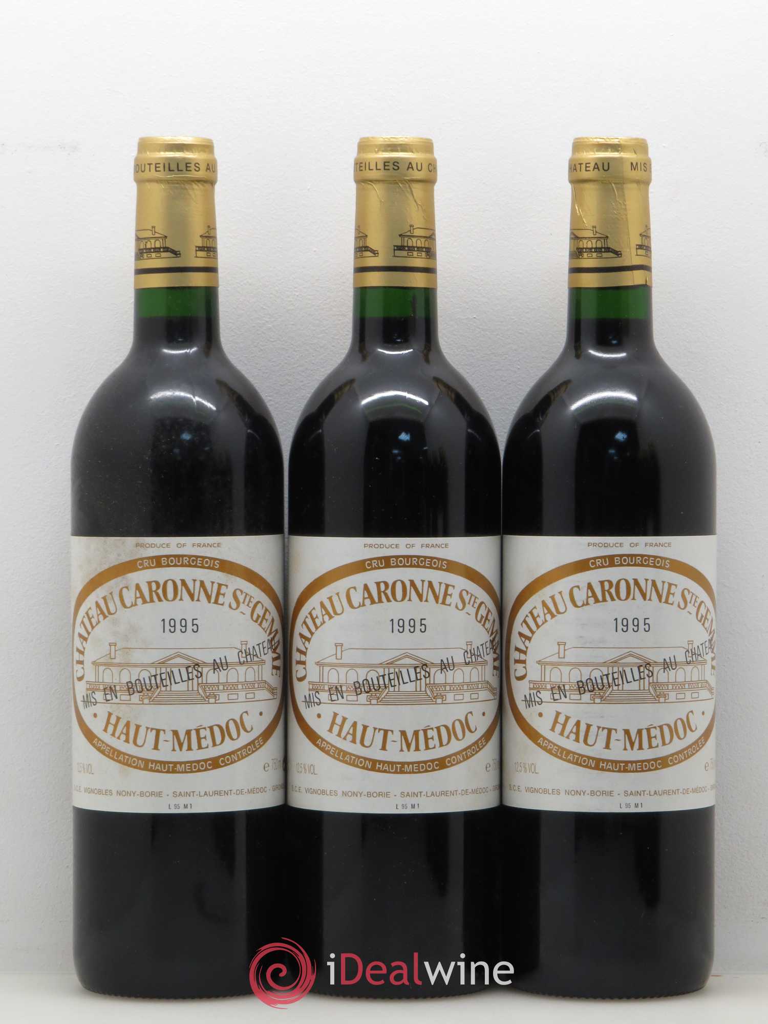 Château Caronne Sainte-Gemme Cru Bourgeois 1995 - Lot de 6 bouteilles - 1