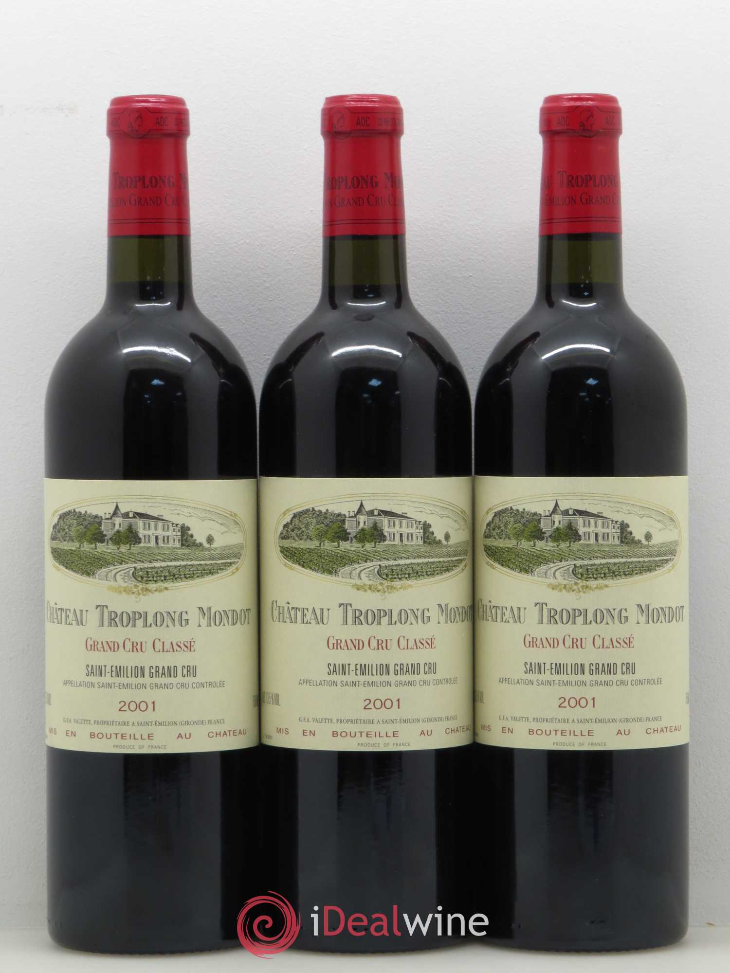 Château Troplong Mondot 1er Grand Cru Classé B 2001 - Lot de 6 bouteilles - 1