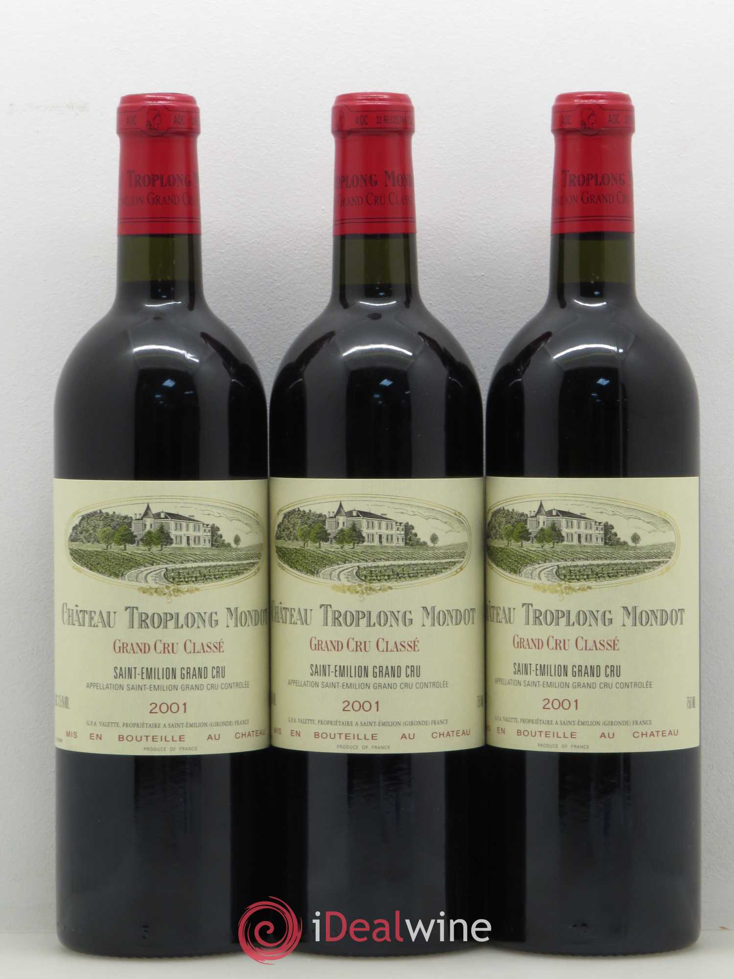 Château Troplong Mondot 1er Grand Cru Classé B 2001 - Lot de 6 bouteilles - 2