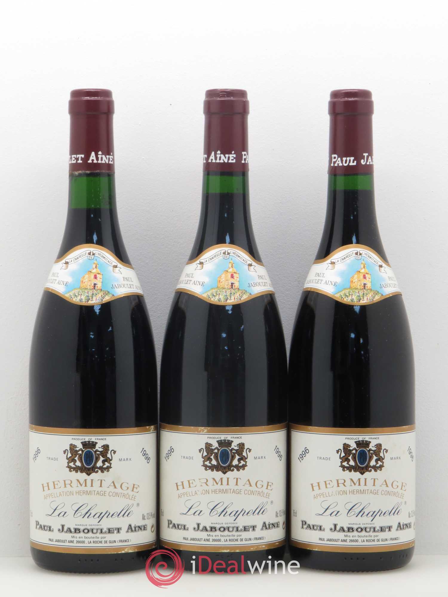 Hermitage La Chapelle Paul Jaboulet Ainé 1996 - Lot de 3 bouteilles - 0
