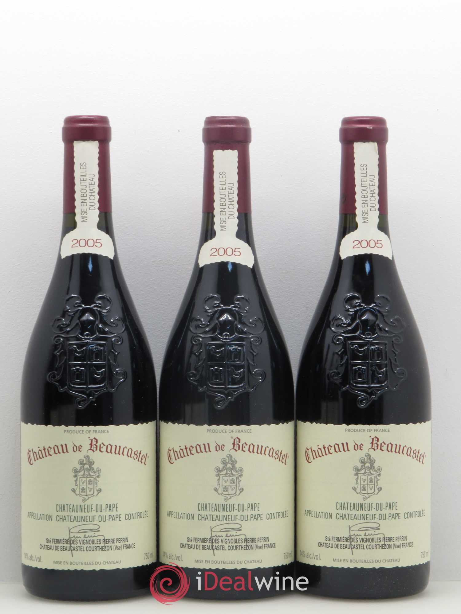Châteauneuf-du-Pape Château de Beaucastel Famille Perrin 2005 - Lot de 6 bouteilles - 1
