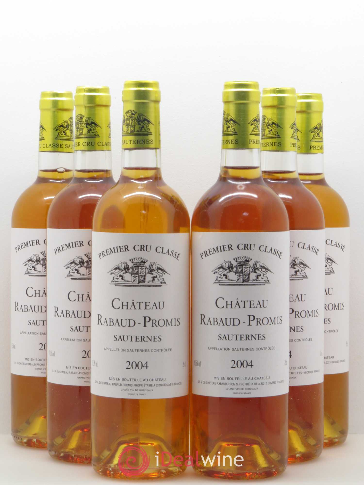 Château Rabaud Promis 1er Grand Cru Classé 2004 - Lotto di 6 bottiglie - 0