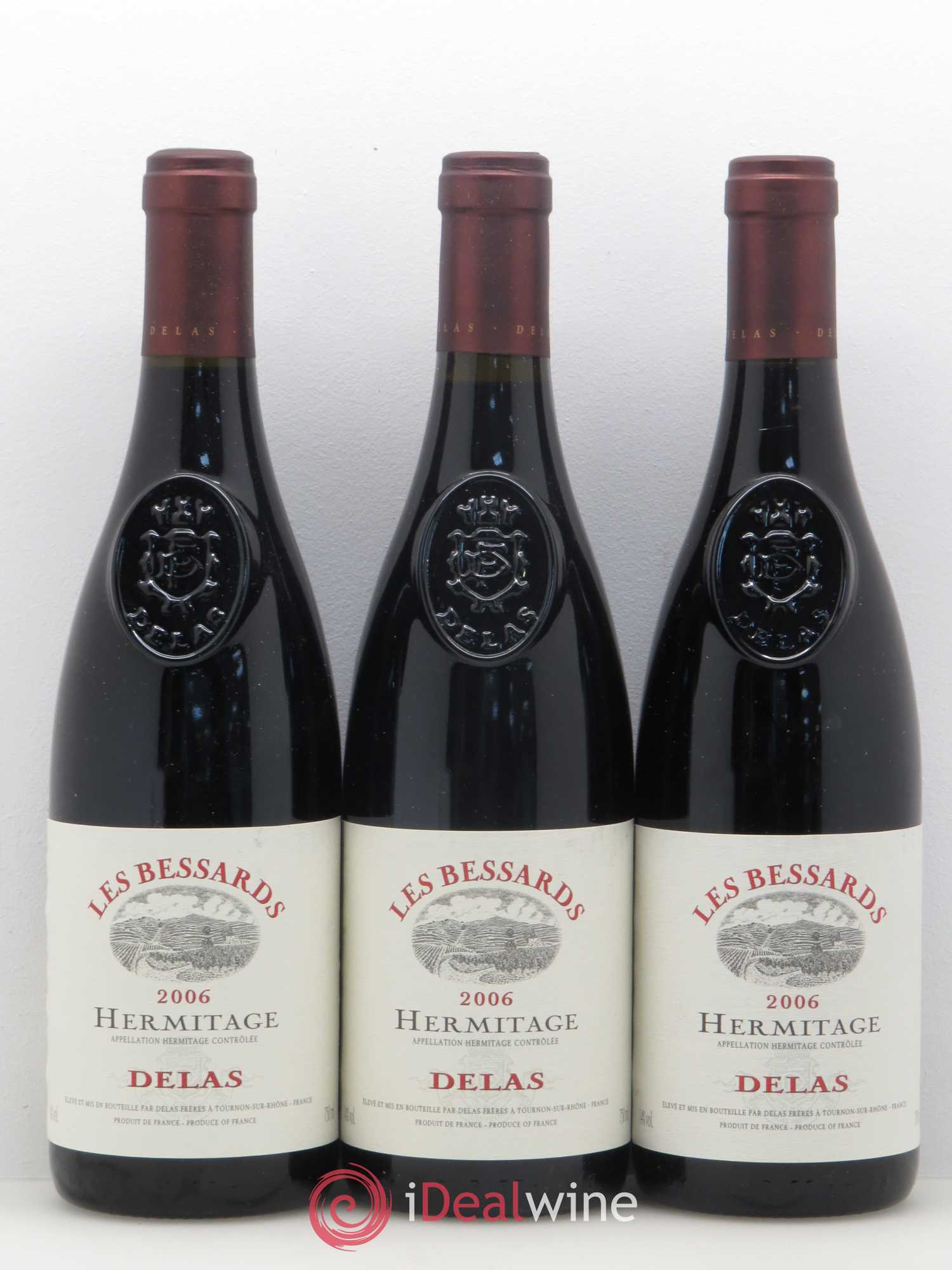 Hermitage Les Bessards Delas Frères 2006 - Lot de 3 bouteilles - 0